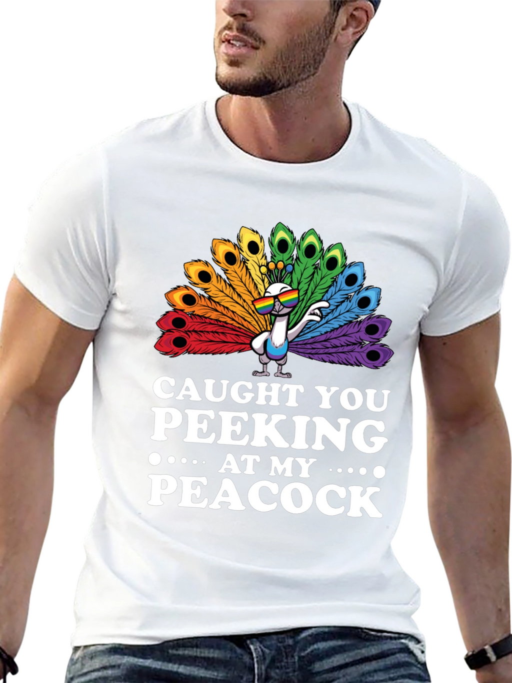 Caught You Peeking At My Peacock T-Shirt