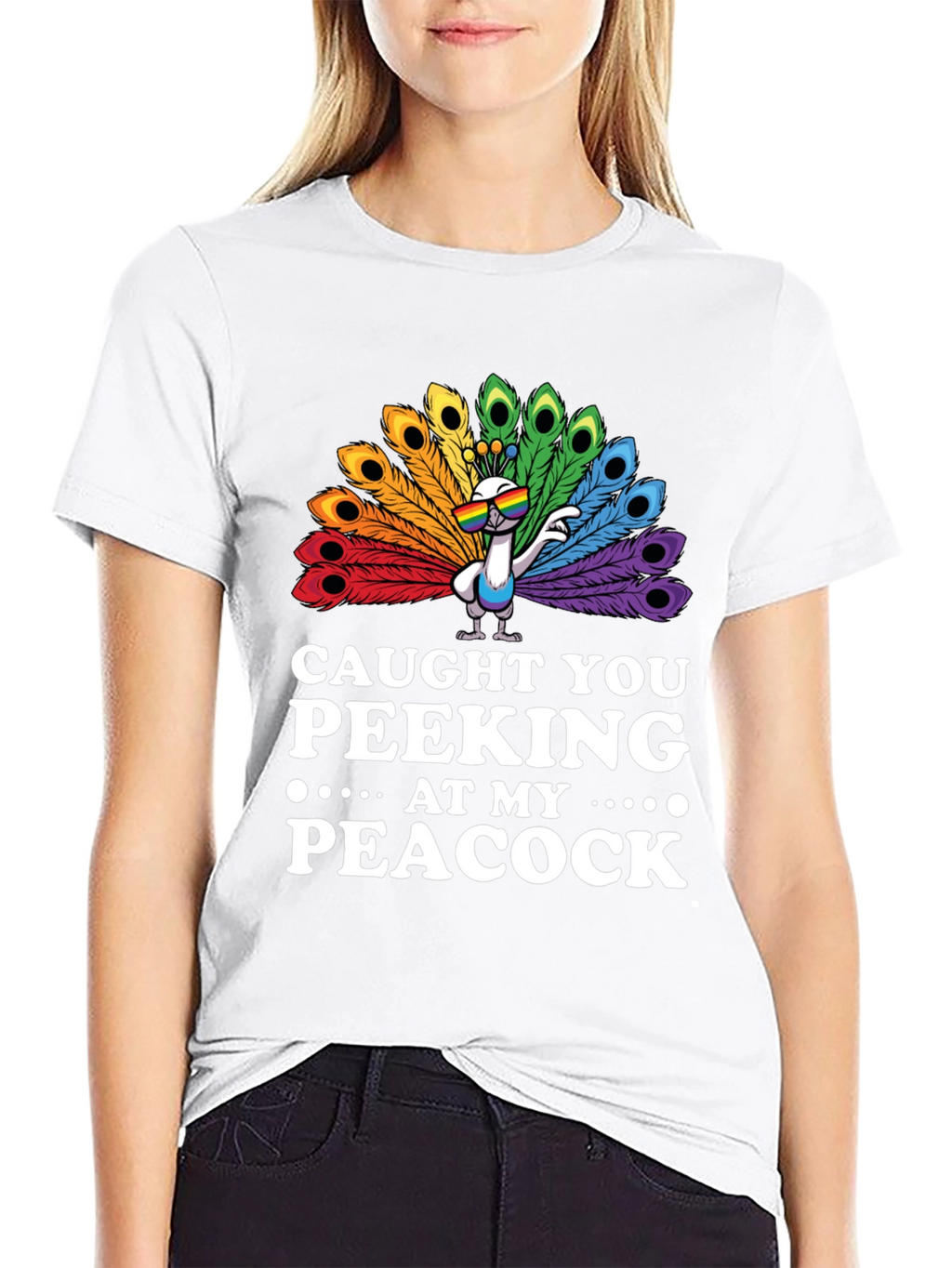 Caught You Peeking At My Peacock T-Shirt