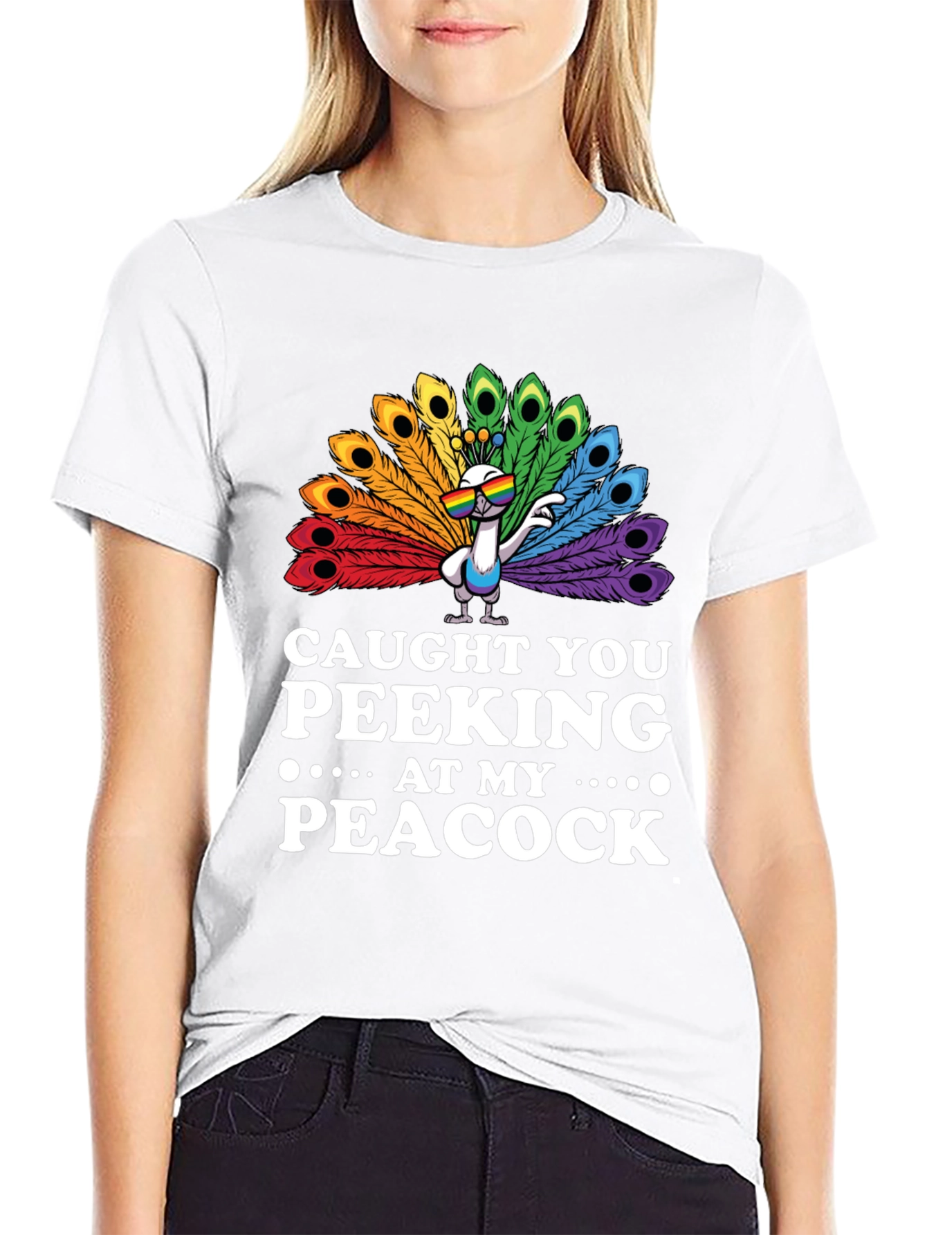 Caught You Peeking At My Peacock T-Shirt
