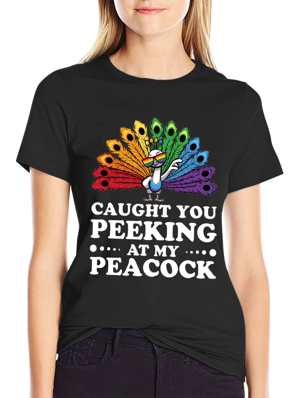 Caught You Peeking At My Peacock T-Shirt
