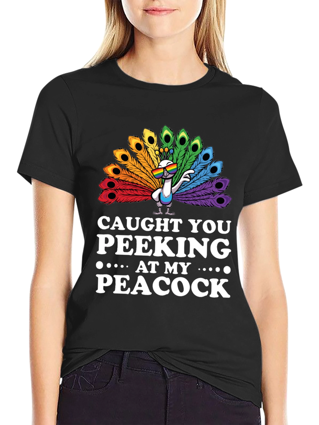 Caught You Peeking At My Peacock T-Shirt