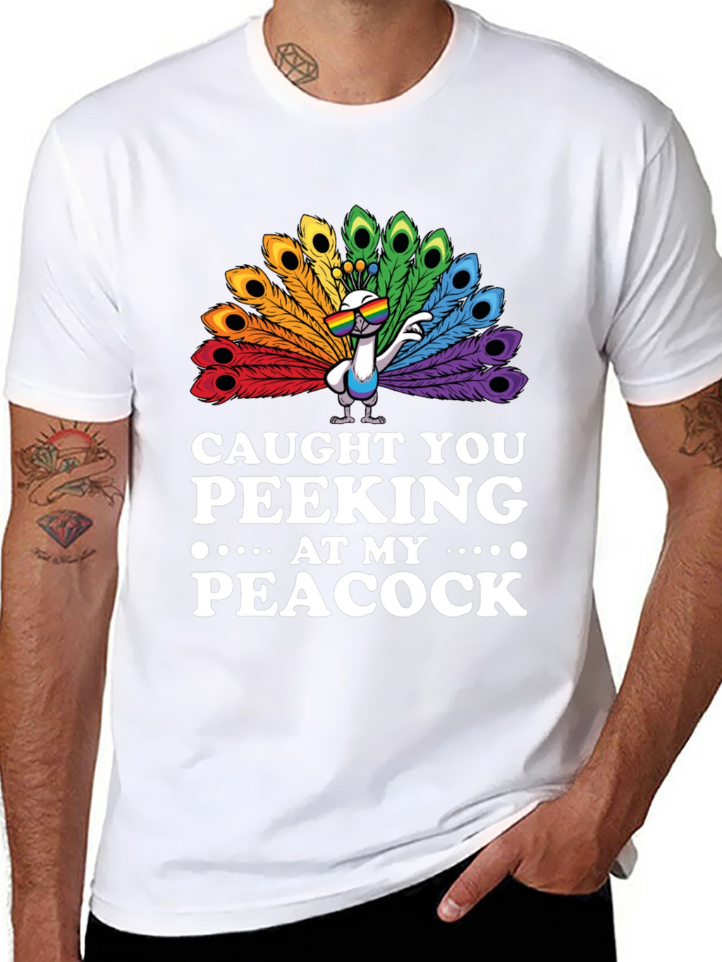 Caught You Peeking At My Peacock T-Shirt
