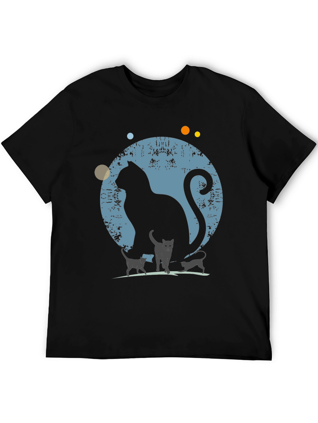 Cat Family Silhouette Graphic Tee