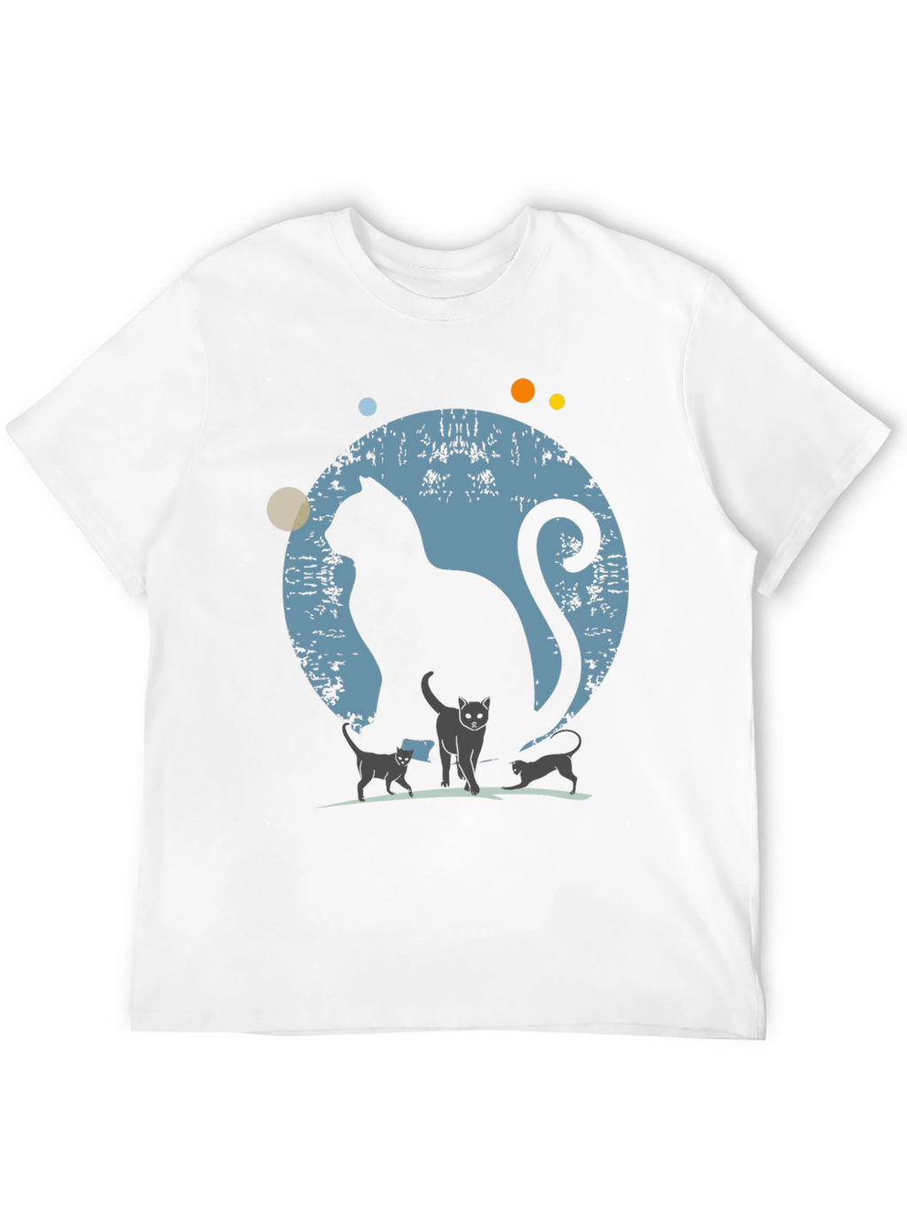 Cat Family Silhouette Graphic Tee
