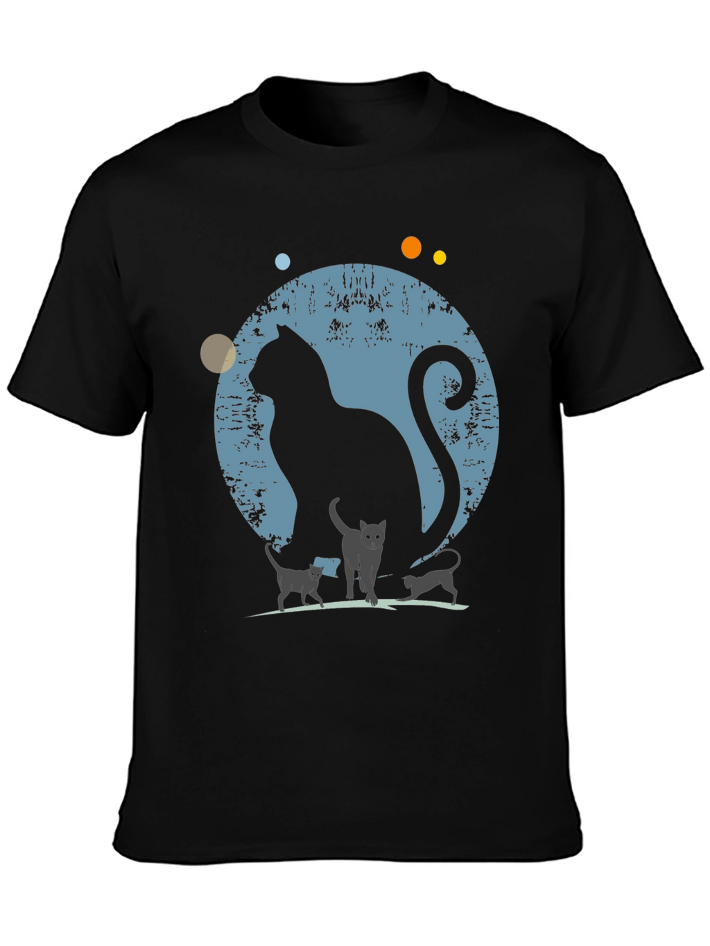 Cat Family Silhouette Graphic Tee