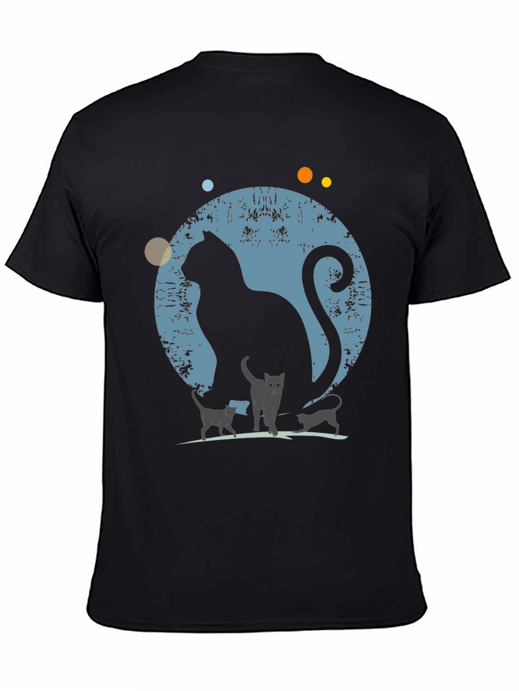 Cat Family Silhouette Graphic Tee