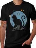 Cat Family Silhouette Graphic Tee