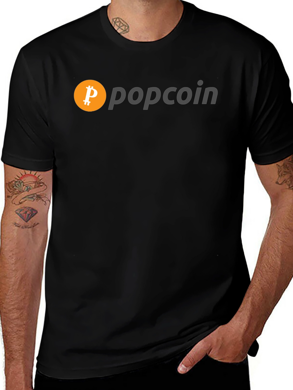 Popcoin Bitcoin Inspired Graphic T-Shirt