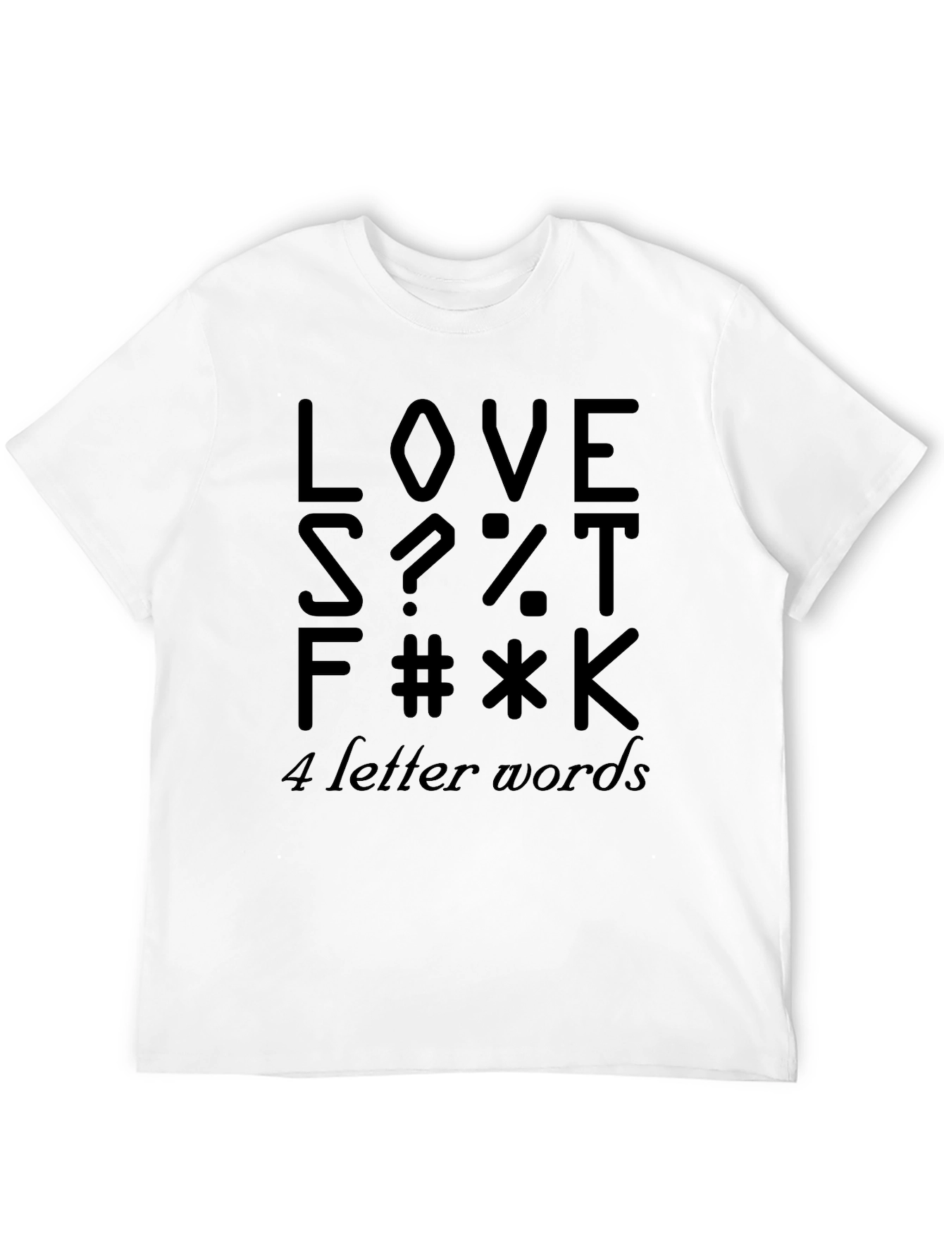 Funny Four Letter Word Graphic Novelty T-Shirt