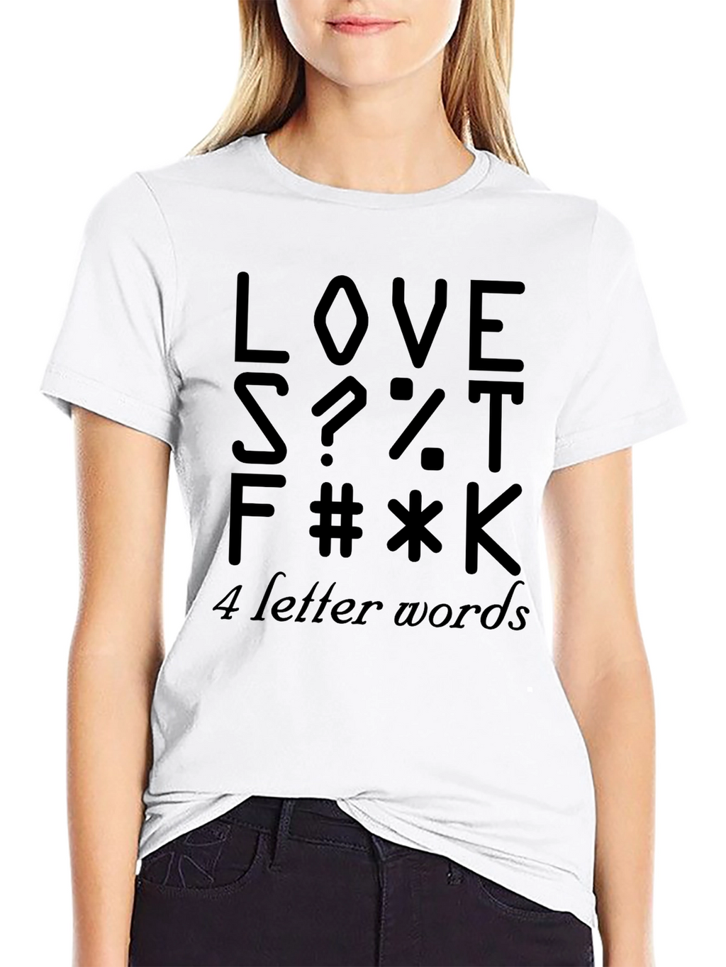 Funny Four Letter Word Graphic Novelty T-Shirt