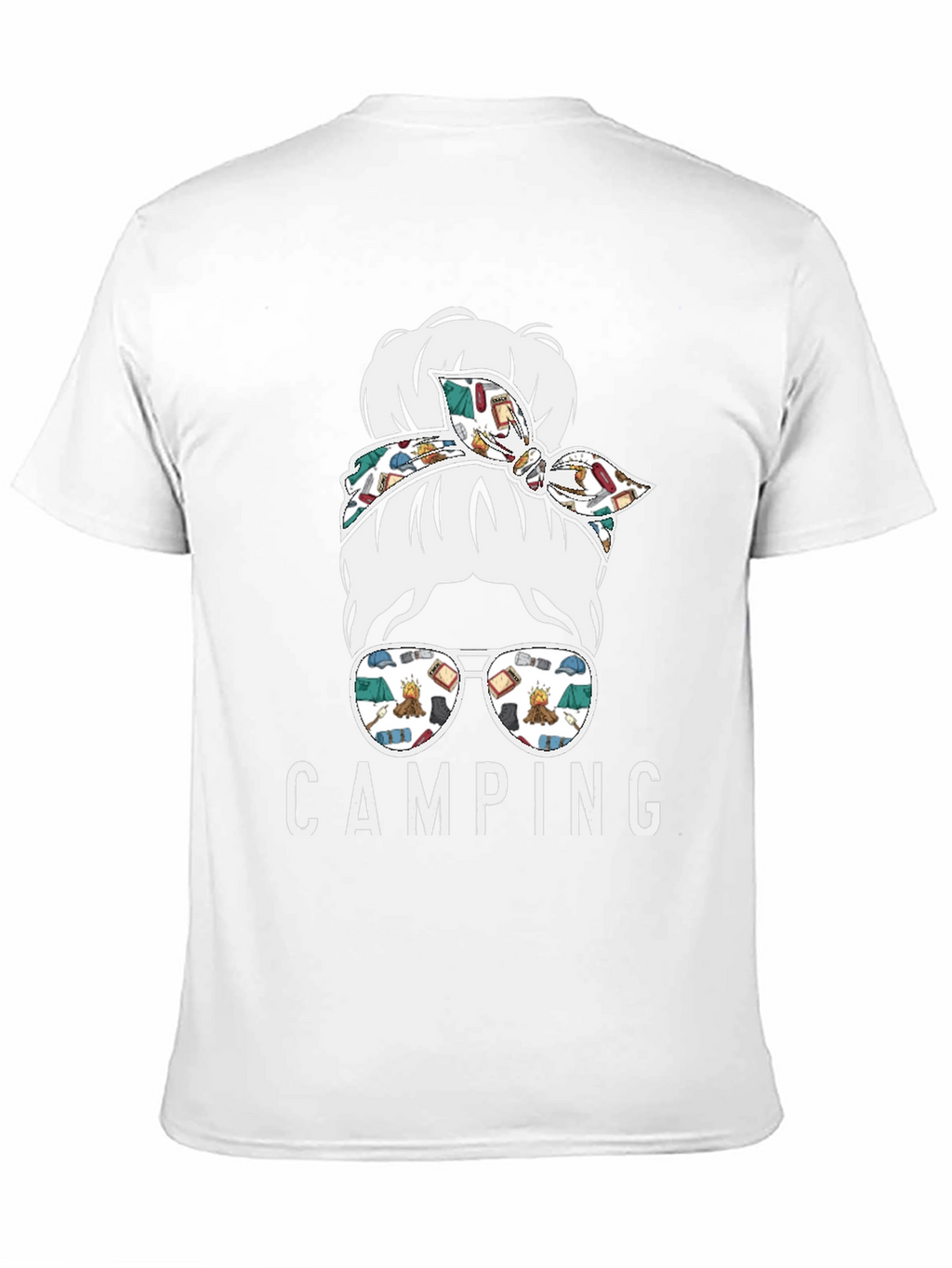 Camping Messy Bun T-Shirt - Adventure Ready