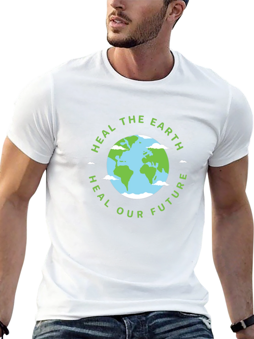 Eco-Friendly Heal the Earth Graphic T-Shirt