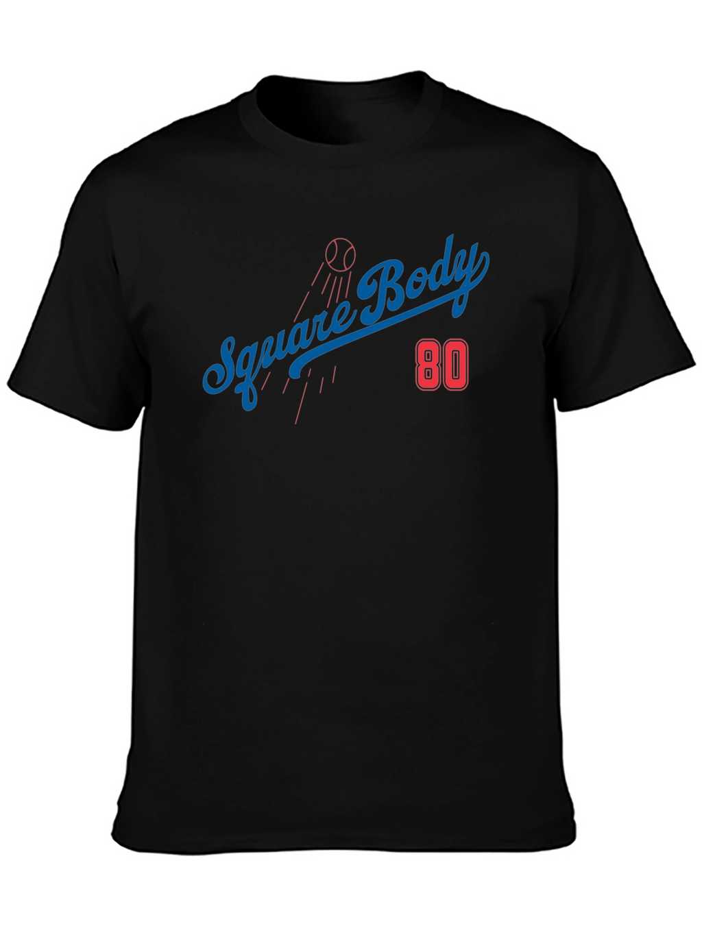 Square Body 80 T-Shirt - Baseball Inspired Graphic Tee