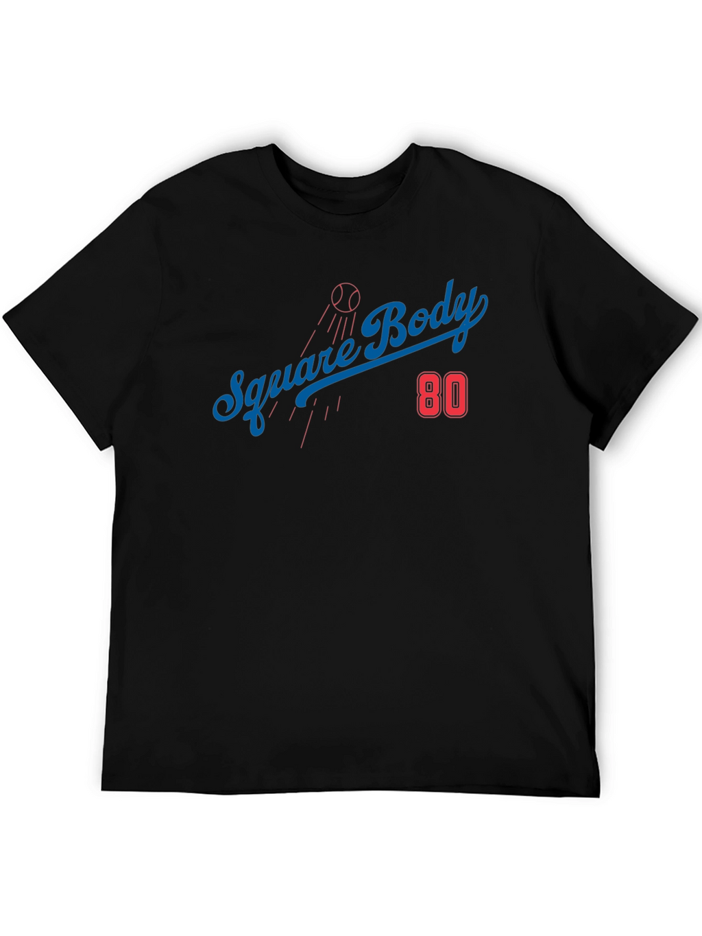 Square Body 80 T-Shirt - Baseball Inspired Graphic Tee