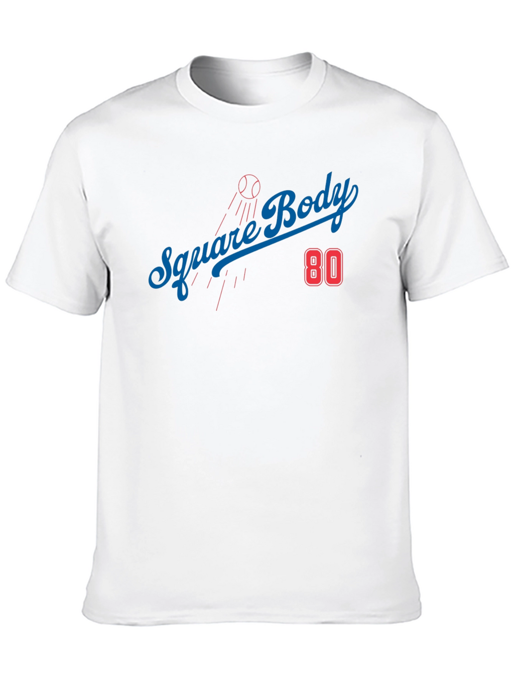 Square Body 80 T-Shirt - Baseball Inspired Graphic Tee