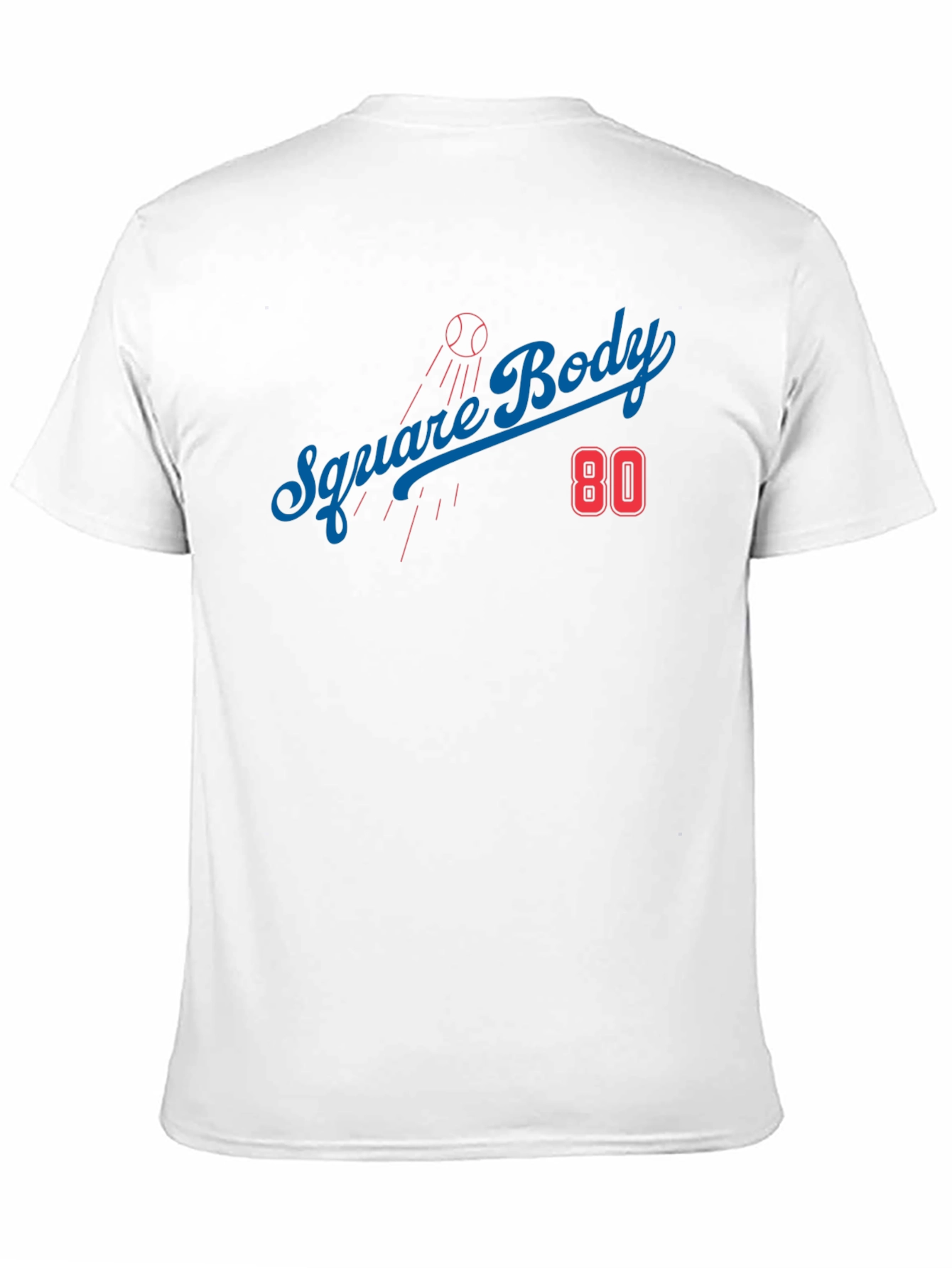 Square Body 80 T-Shirt - Baseball Inspired Graphic Tee