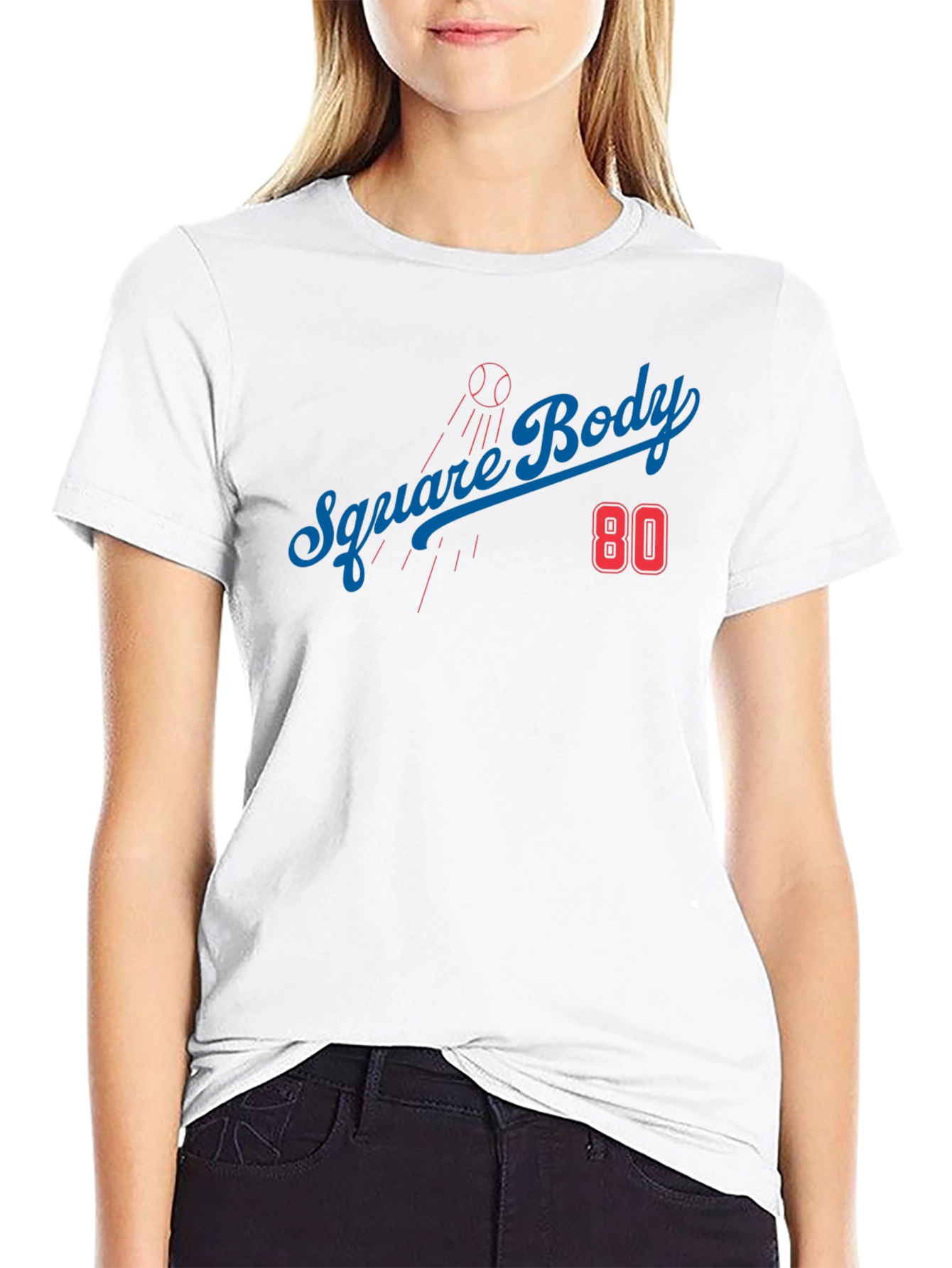 Square Body 80 T-Shirt - Baseball Inspired Graphic Tee