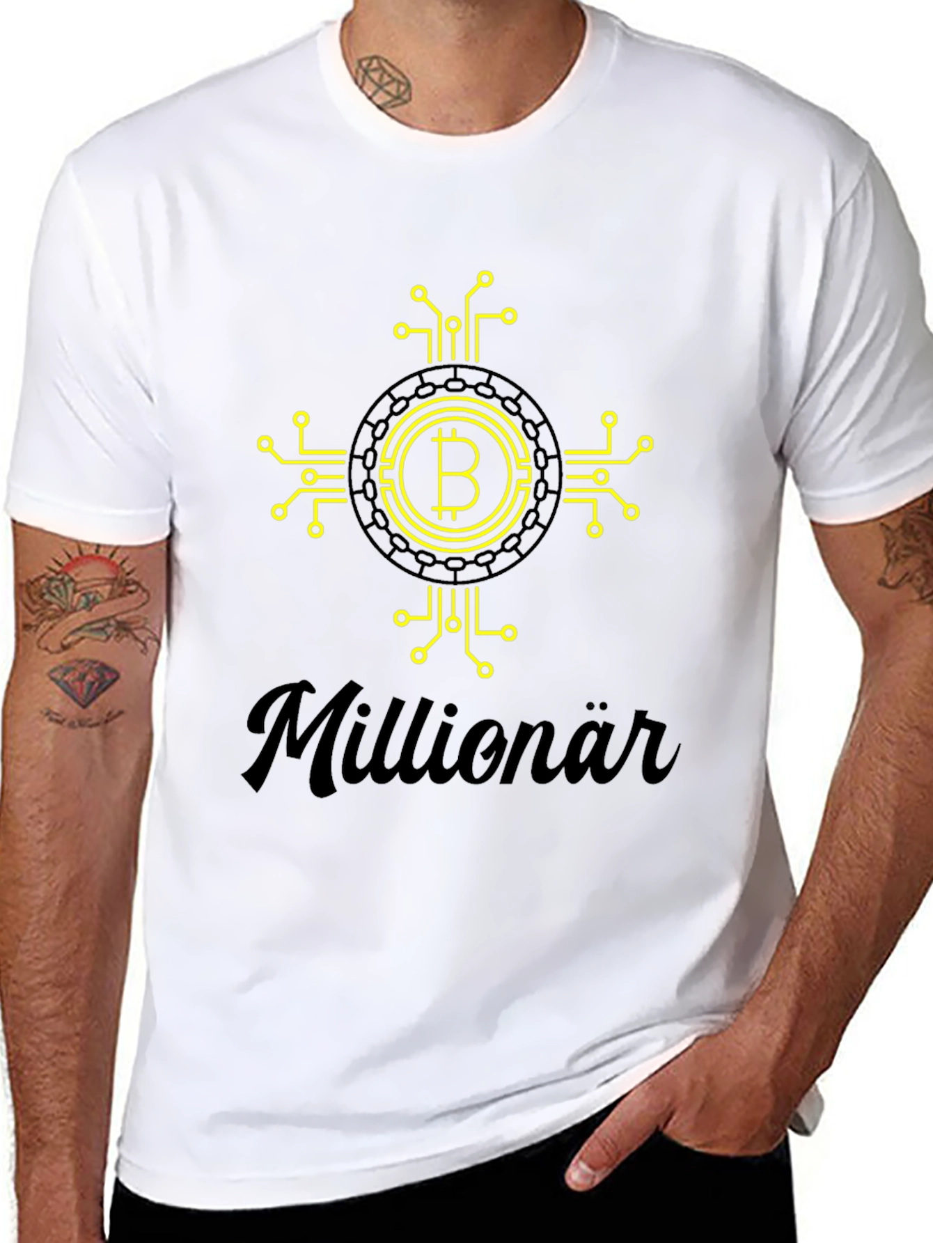 Bitcoin Millionär Black T-Shirt - Crypto Tee