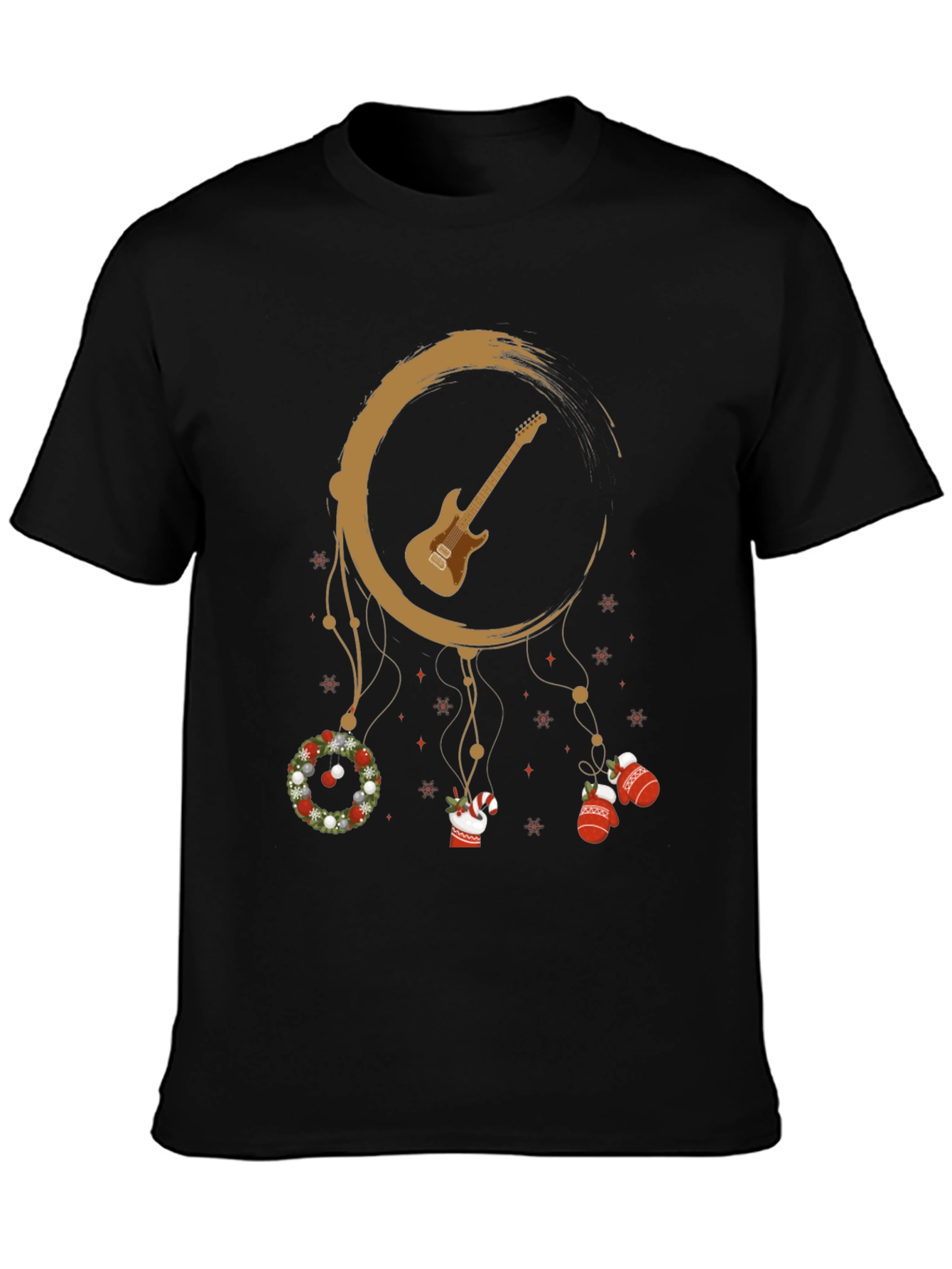 Guitar Christmas Dreamcatcher T-Shirt