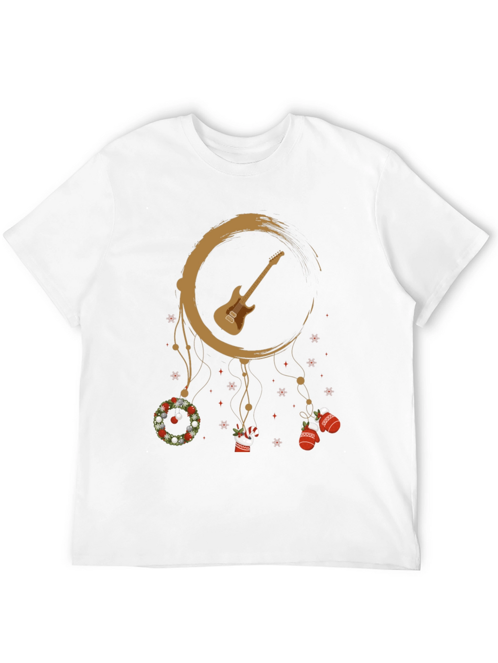 Guitar Christmas Dreamcatcher T-Shirt