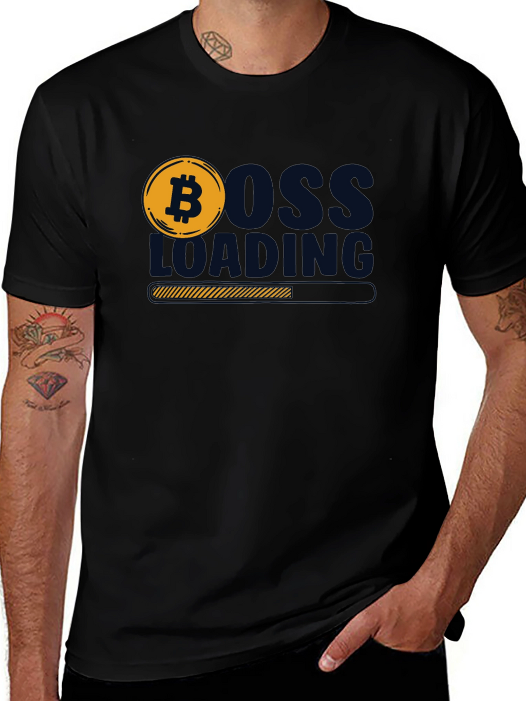 Bitcoin Boss Loading Black T-Shirt