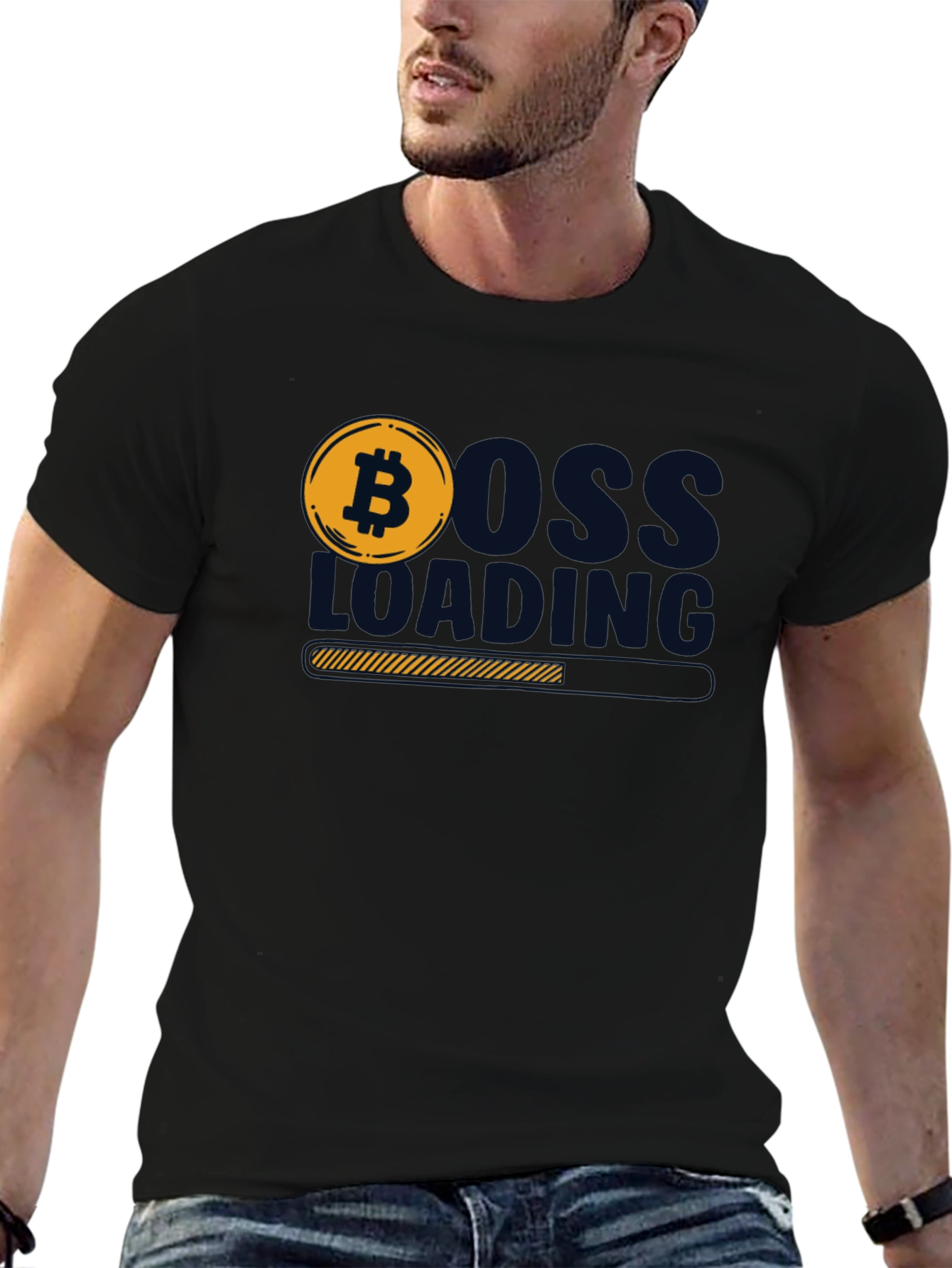 Bitcoin Boss Loading Black T-Shirt