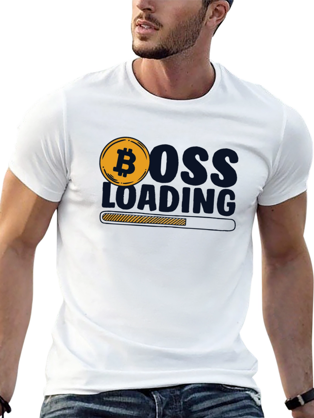Bitcoin Boss Loading Black T-Shirt