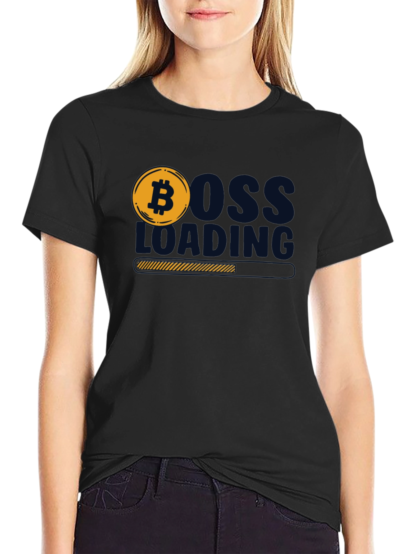 Bitcoin Boss Loading Black T-Shirt