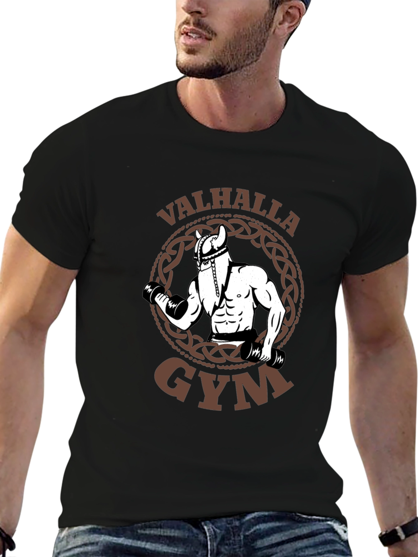 Valhalla Gym Viking Workout T-Shirt - Black