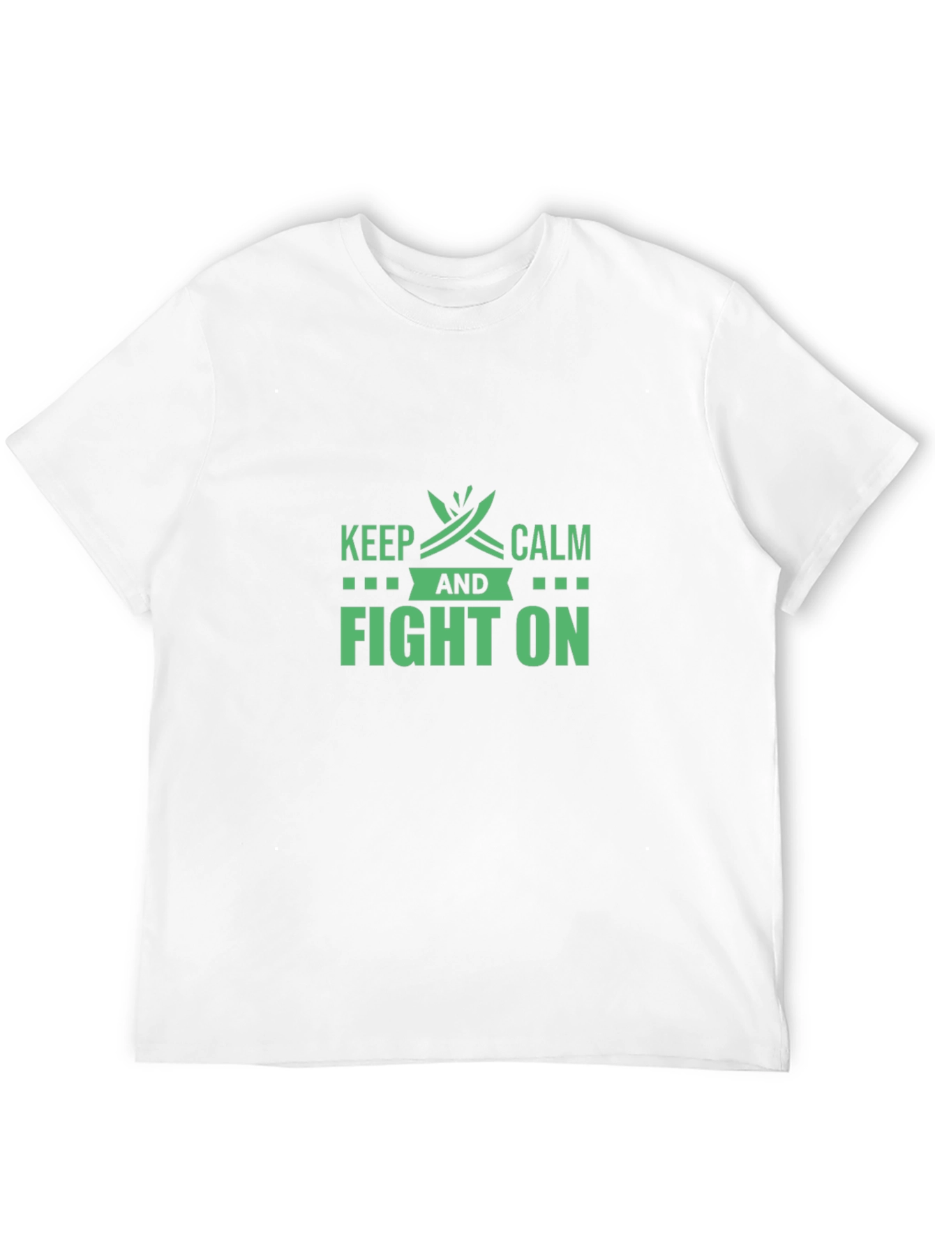 Keep Calm and Fight On Black T-Shirt