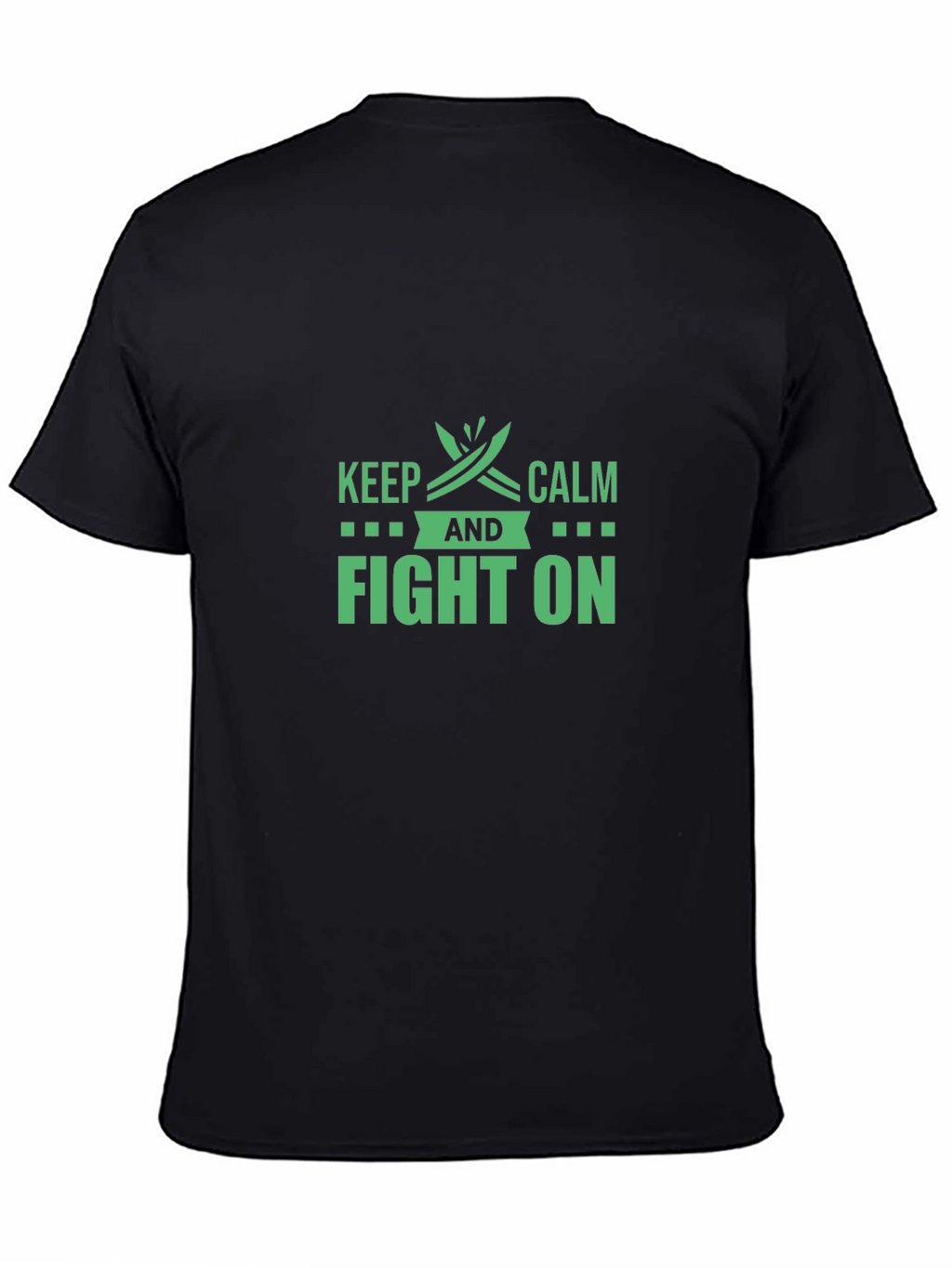 Keep Calm and Fight On Black T-Shirt