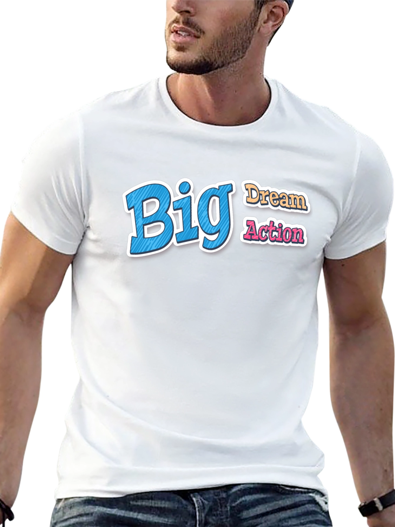 Big Dream Action Graphic Tee - Black