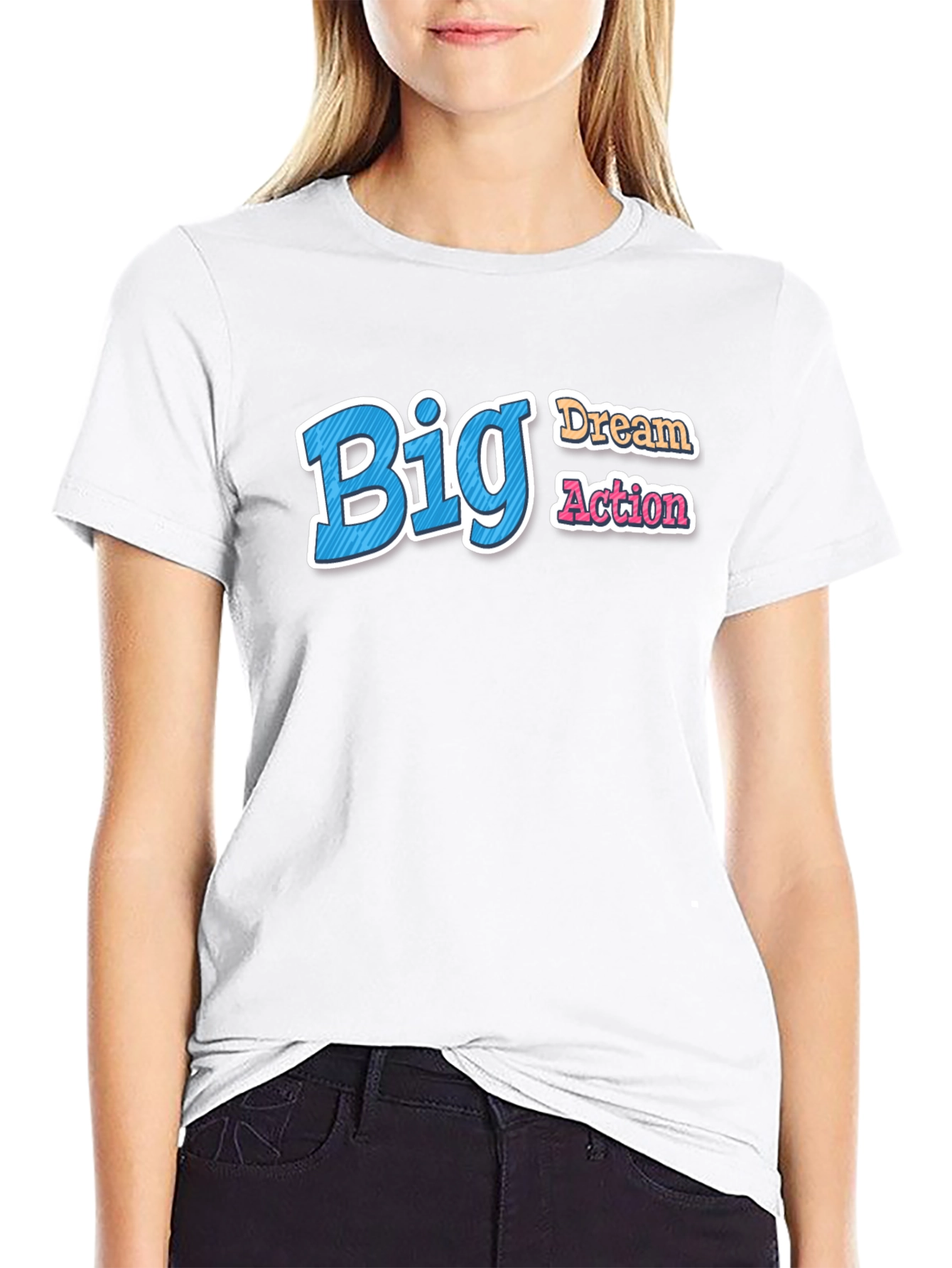 Big Dream Action Graphic Tee - Black