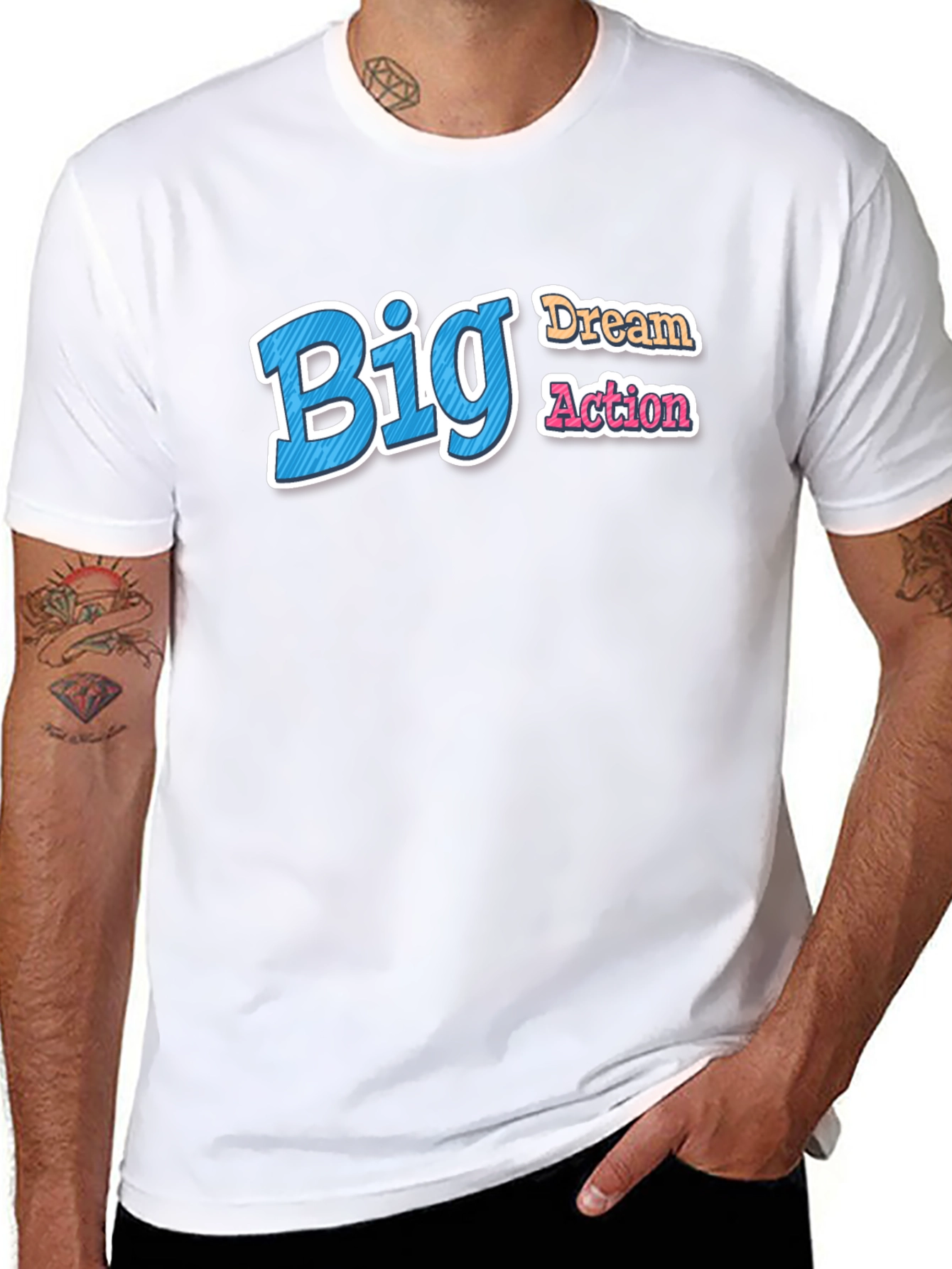 Big Dream Action Graphic Tee - Black