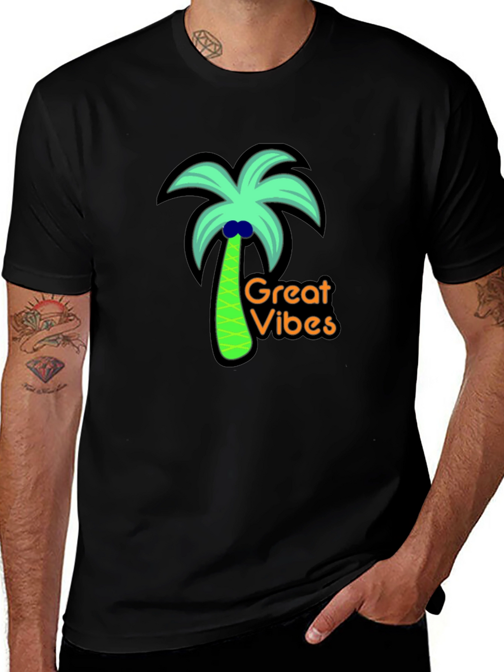 Great Vibes Palm Tree Graphic Tee