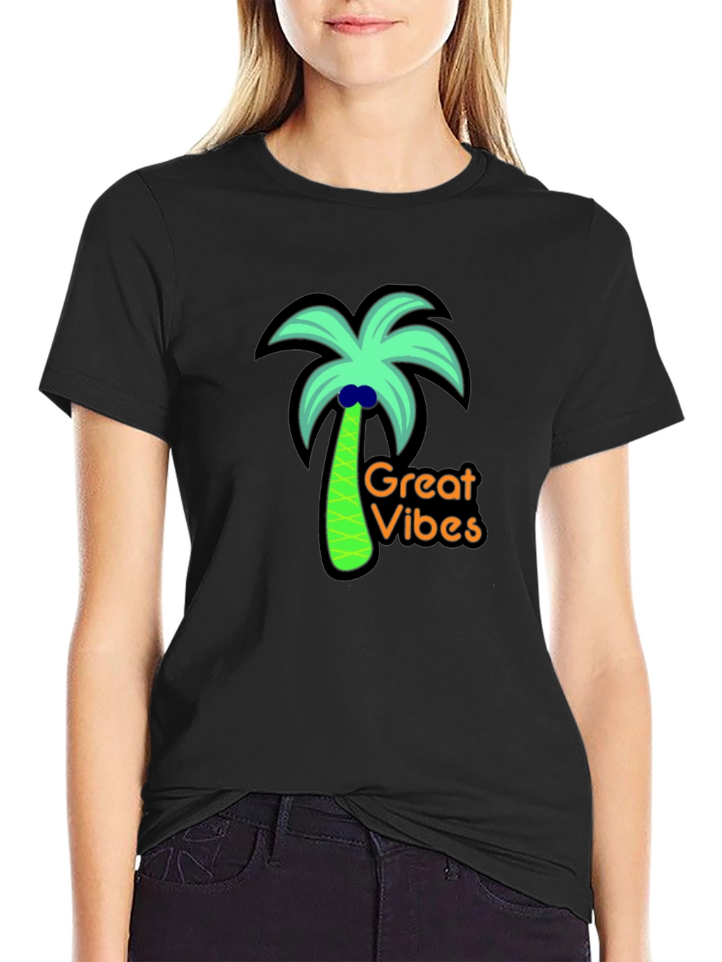 Great Vibes Palm Tree Graphic Tee