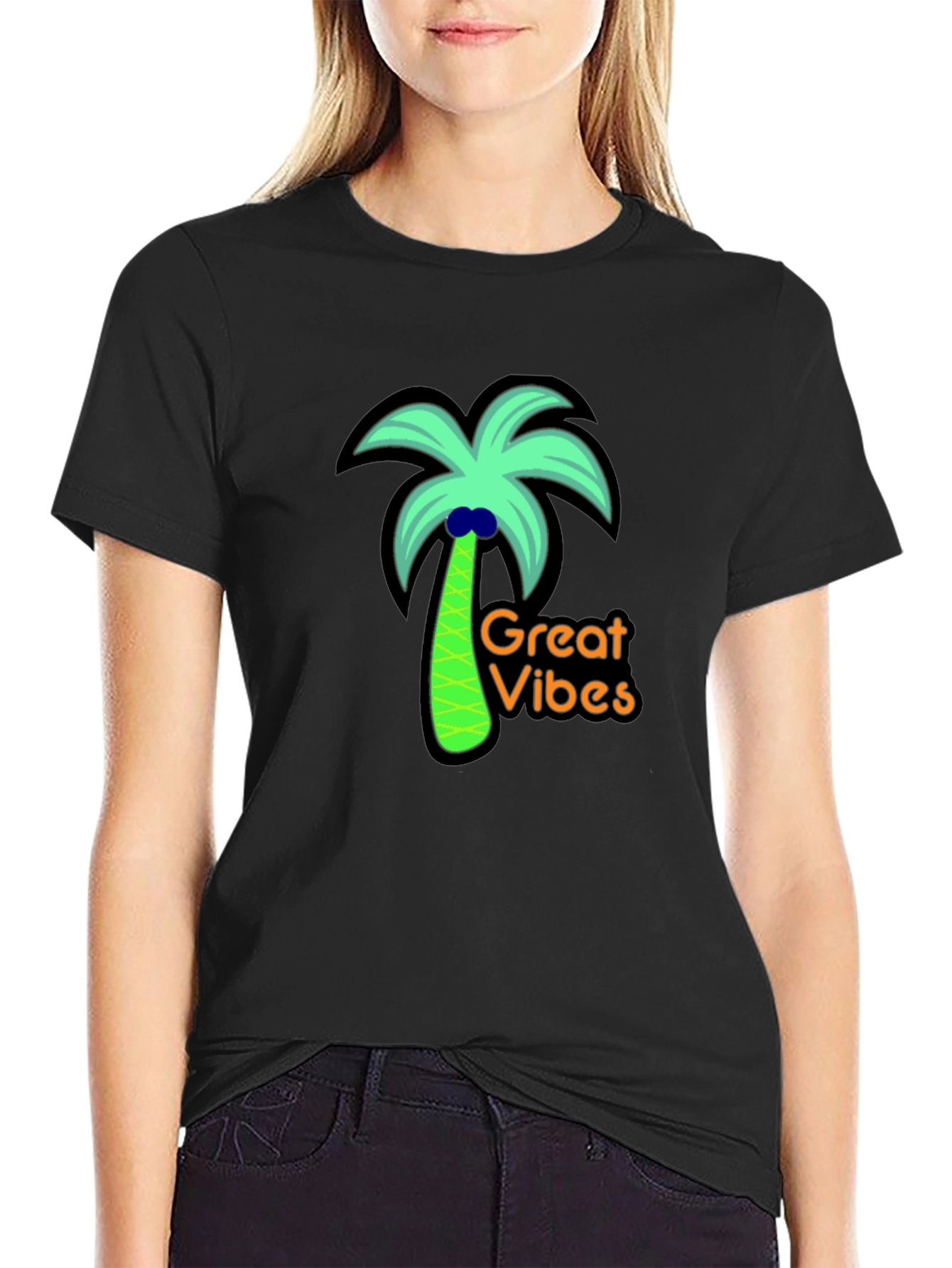 Great Vibes Palm Tree Graphic Tee