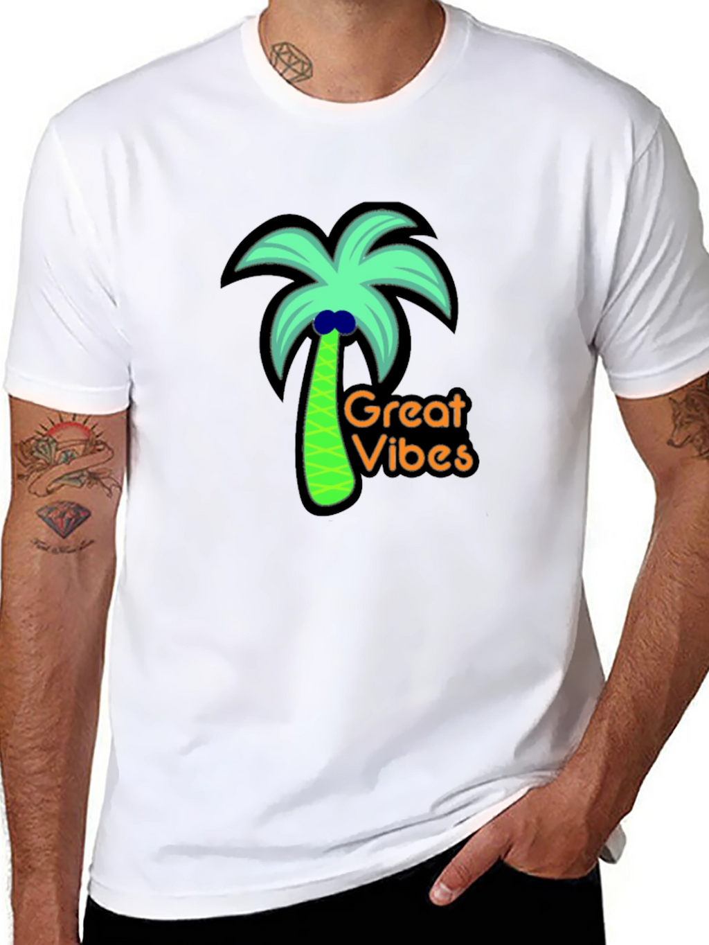 Great Vibes Palm Tree Graphic Tee