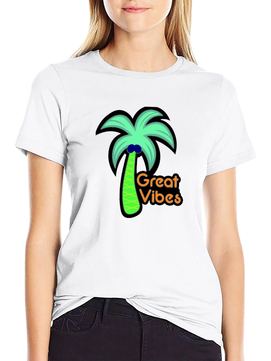 Great Vibes Palm Tree Graphic Tee