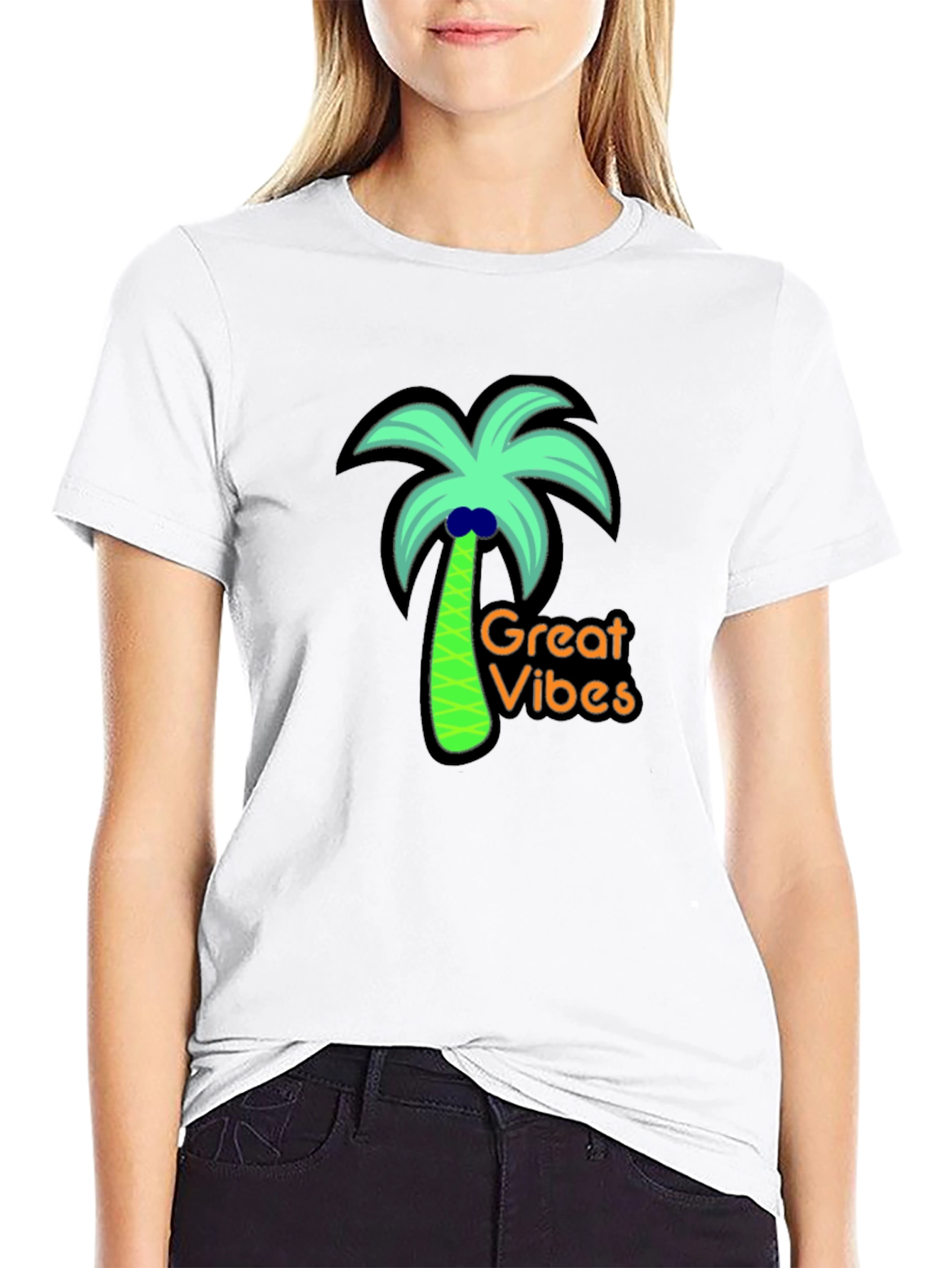 Great Vibes Palm Tree Graphic Tee