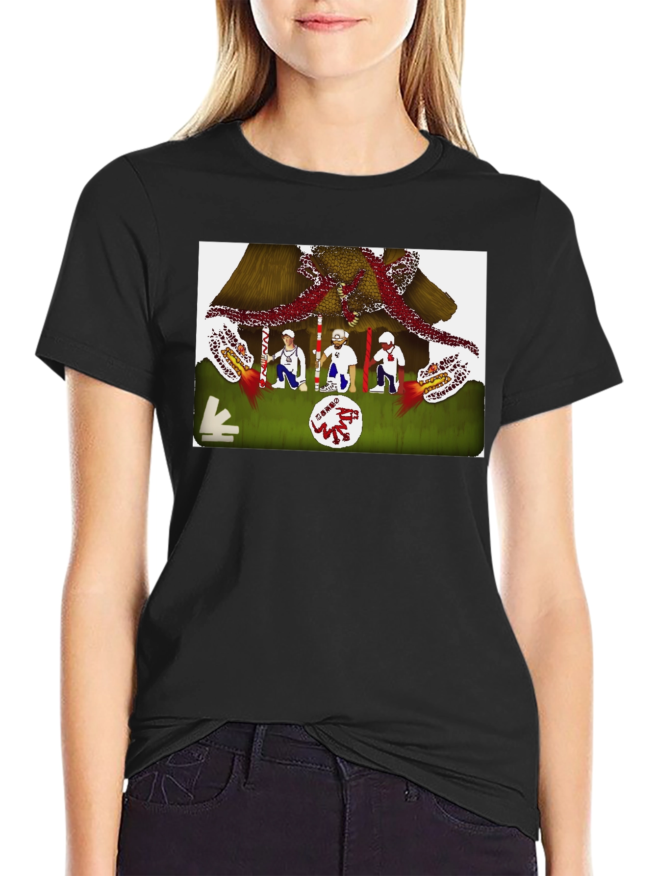 Novelty Graphic Tee - Unique Artistic Design