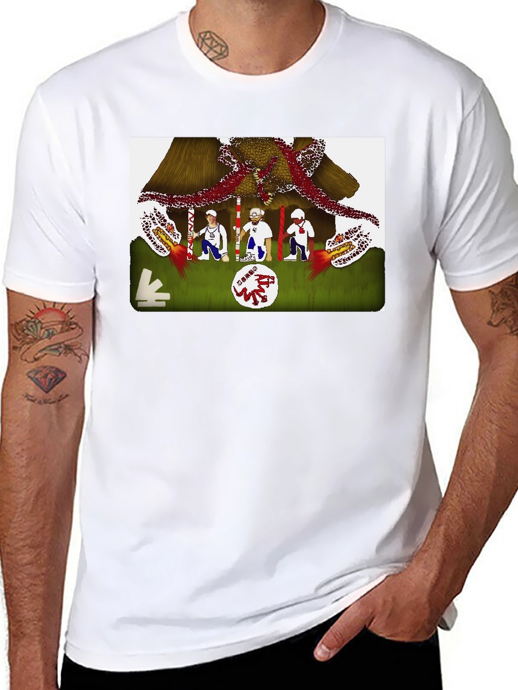Novelty Graphic Tee - Unique Artistic Design