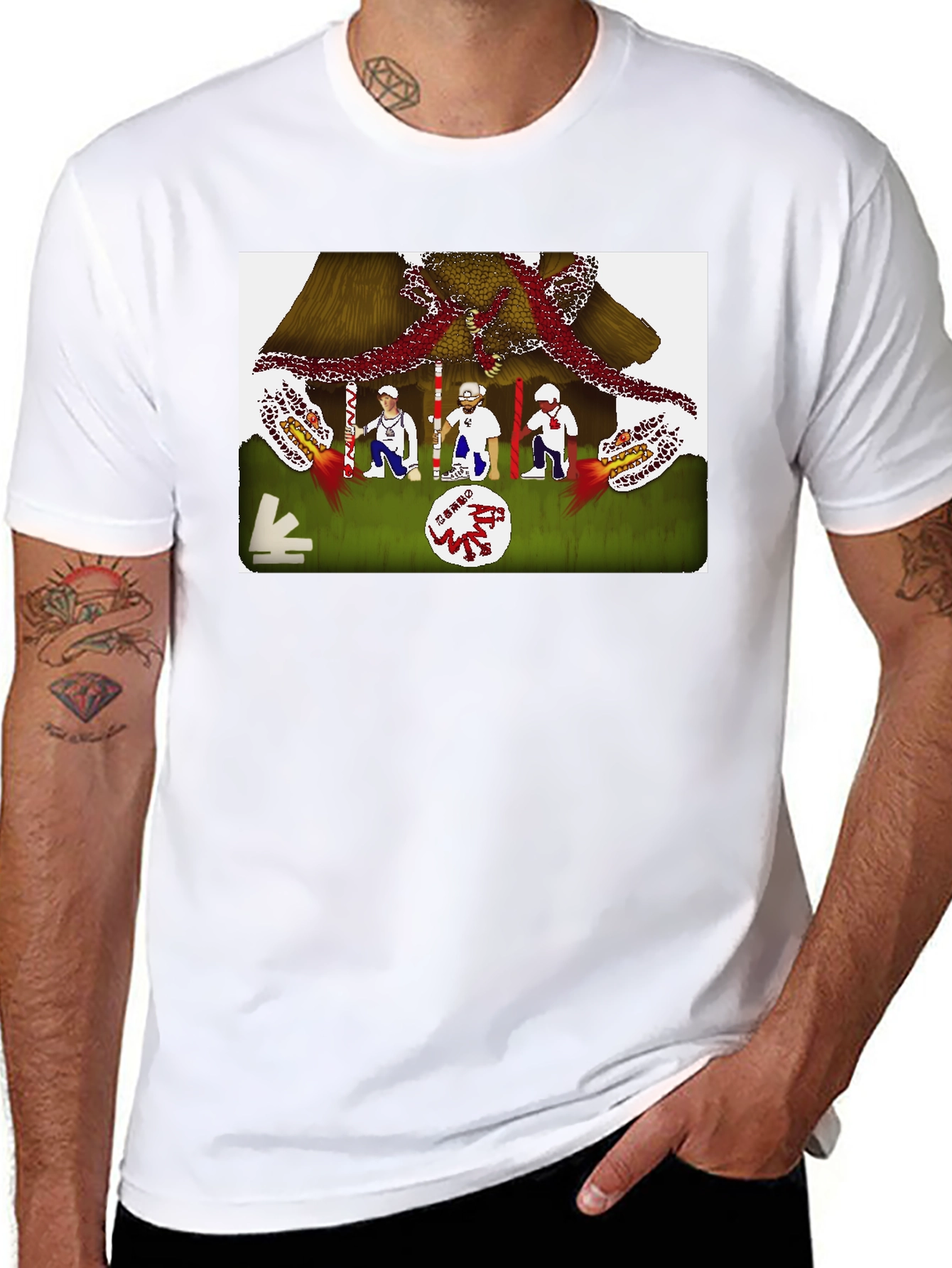 Novelty Graphic Tee - Unique Artistic Design