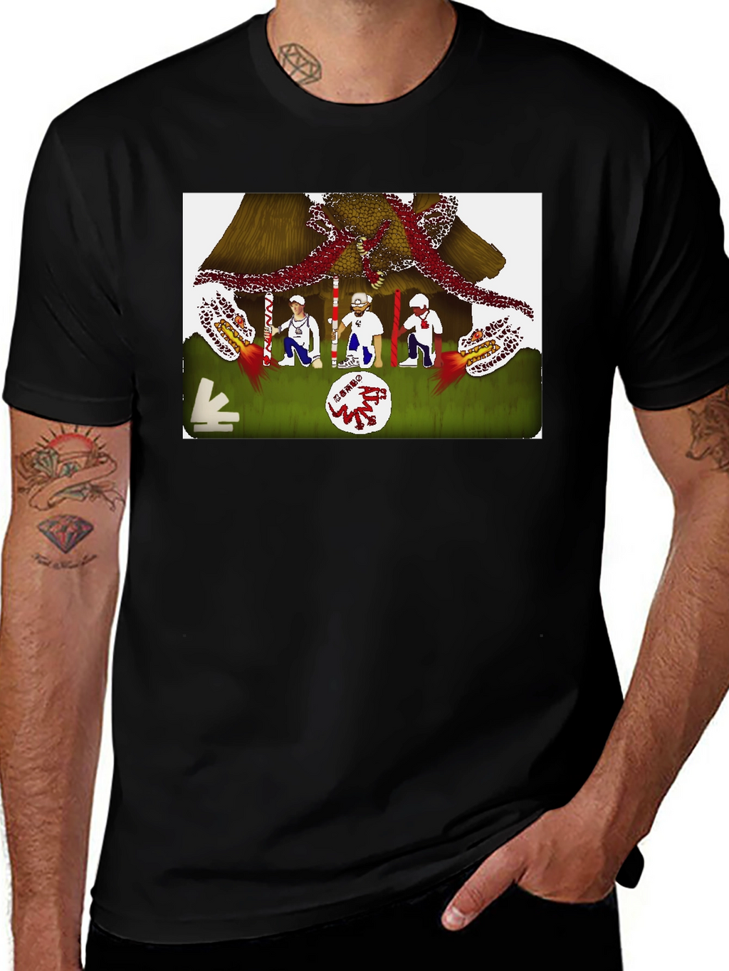 Novelty Graphic Tee - Unique Artistic Design