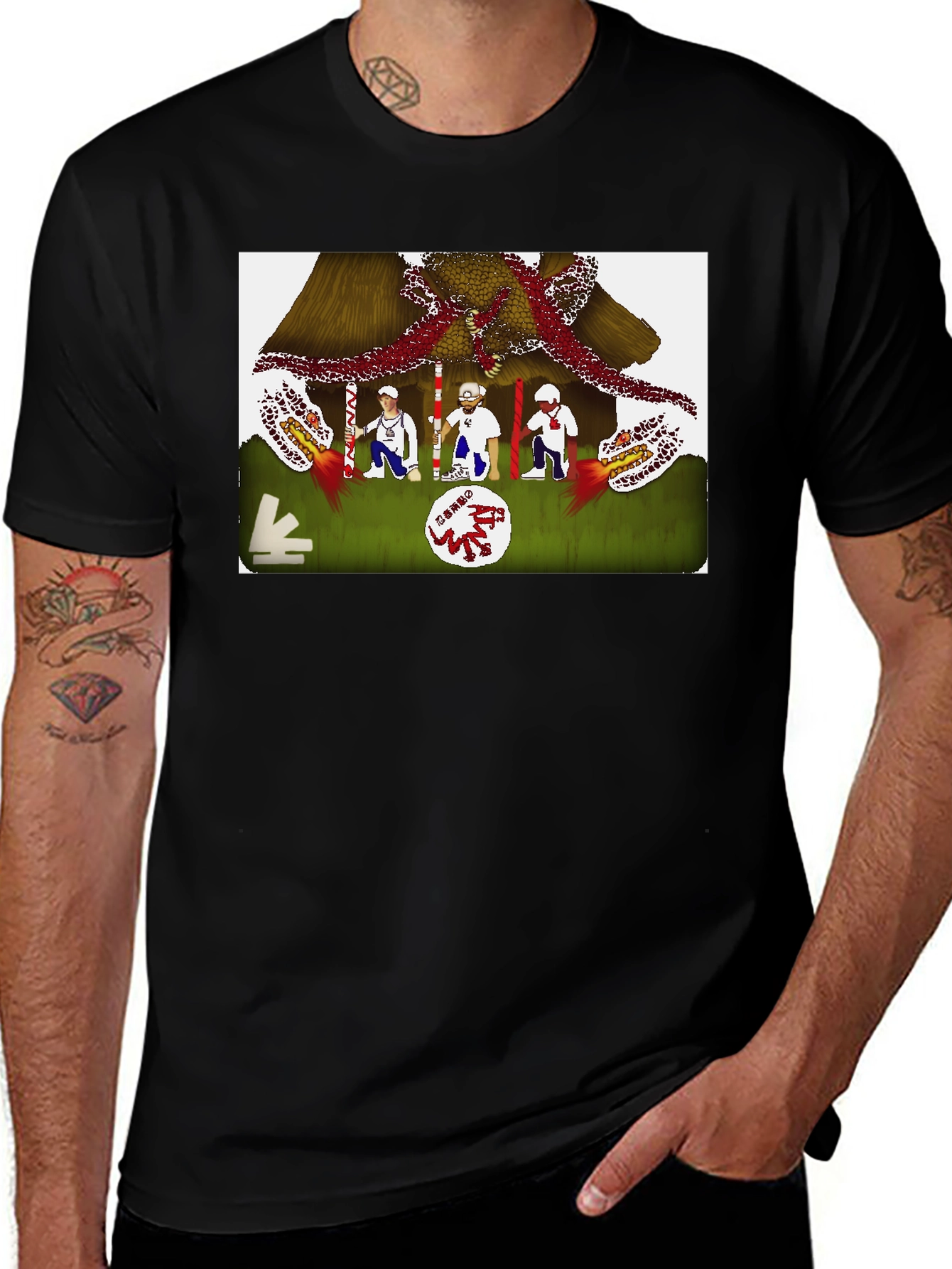 Novelty Graphic Tee - Unique Artistic Design