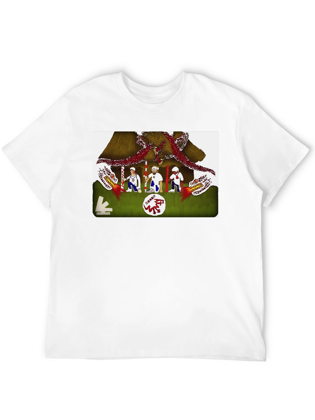 Novelty Graphic Tee - Unique Artistic Design
