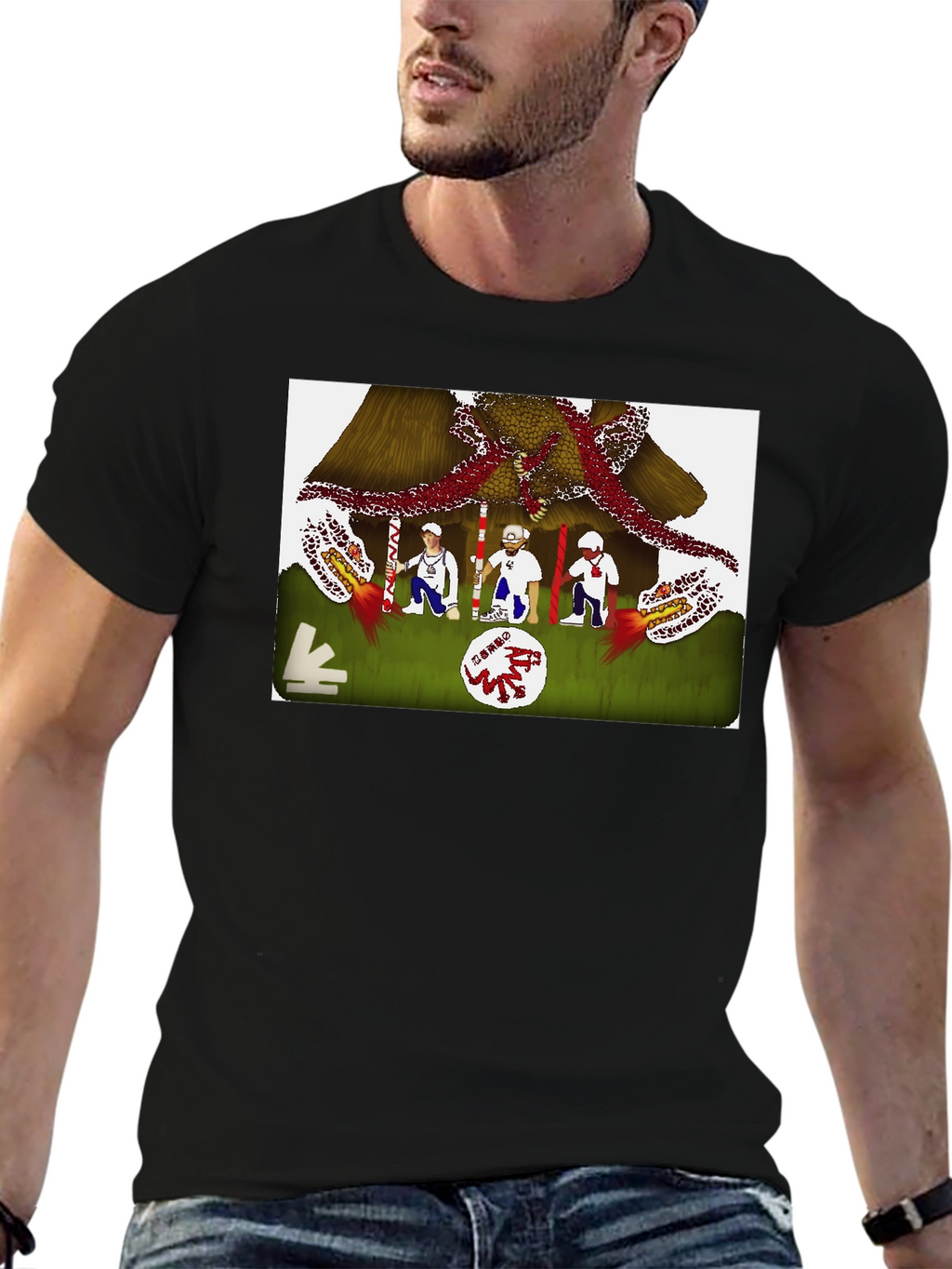 Novelty Graphic Tee - Unique Artistic Design