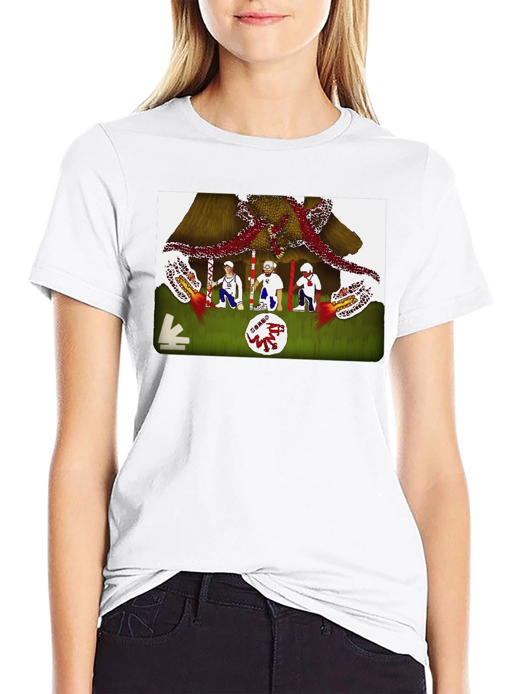 Novelty Graphic Tee - Unique Artistic Design