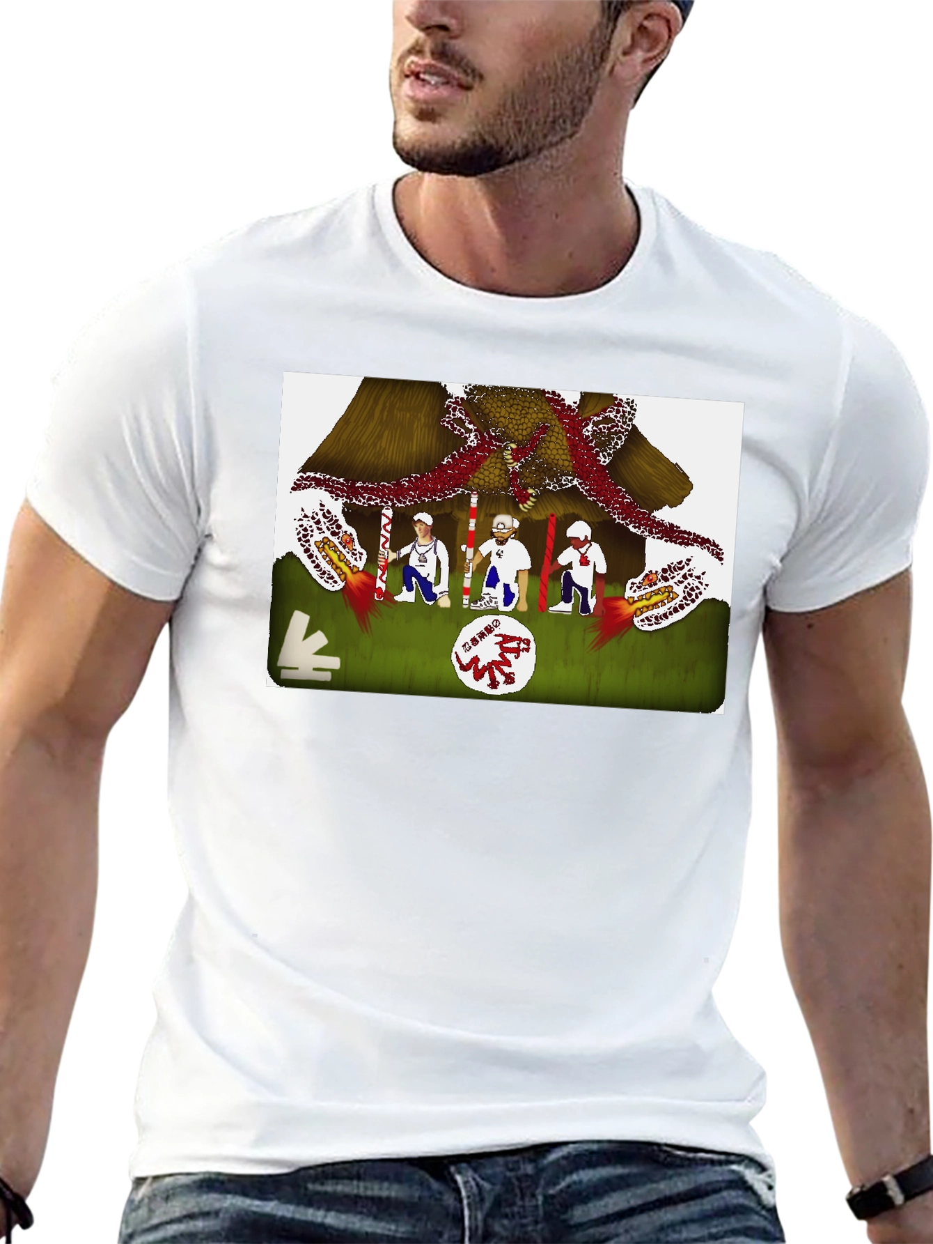Novelty Graphic Tee - Unique Artistic Design