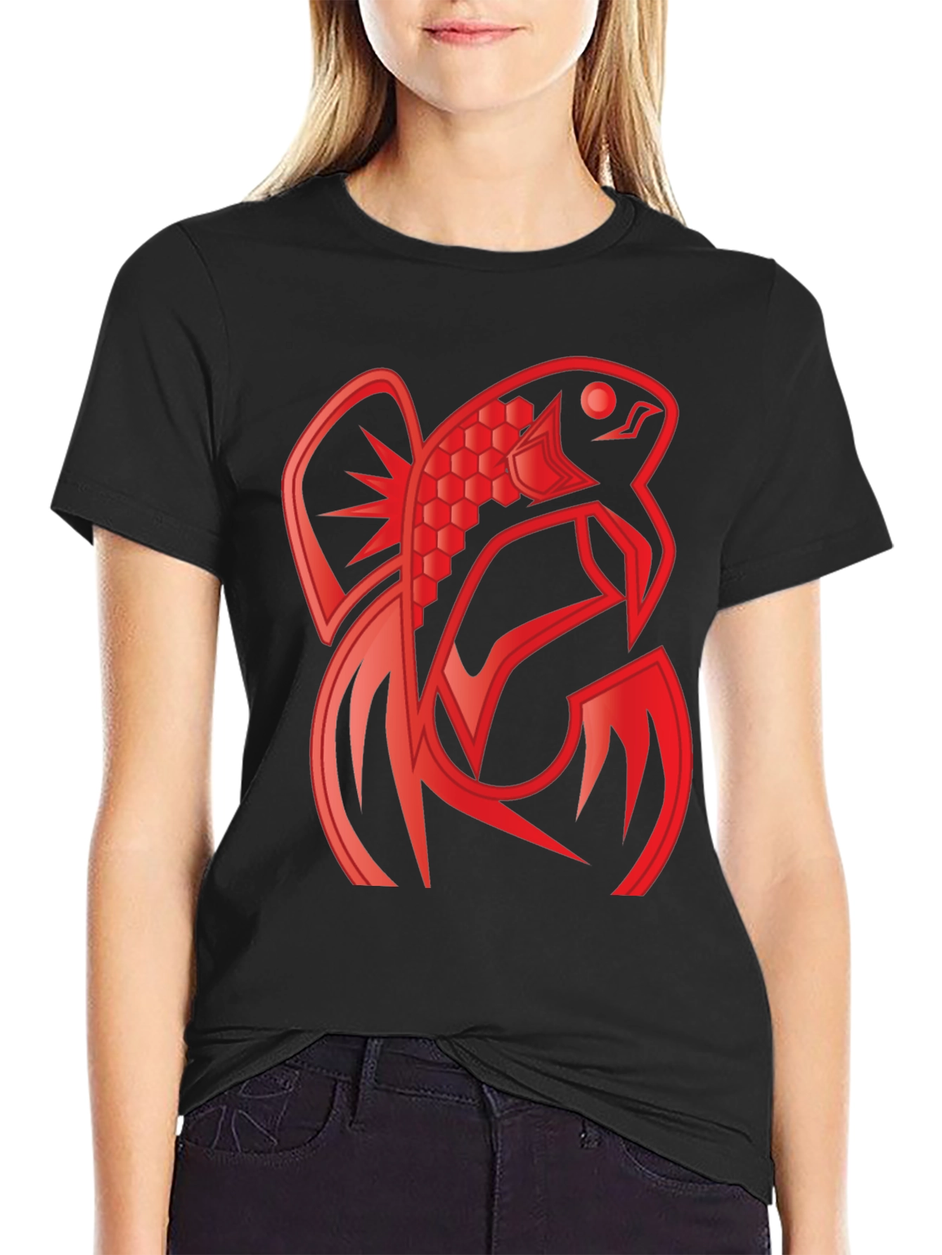 Red Fish Graphic Tee - Unique Design